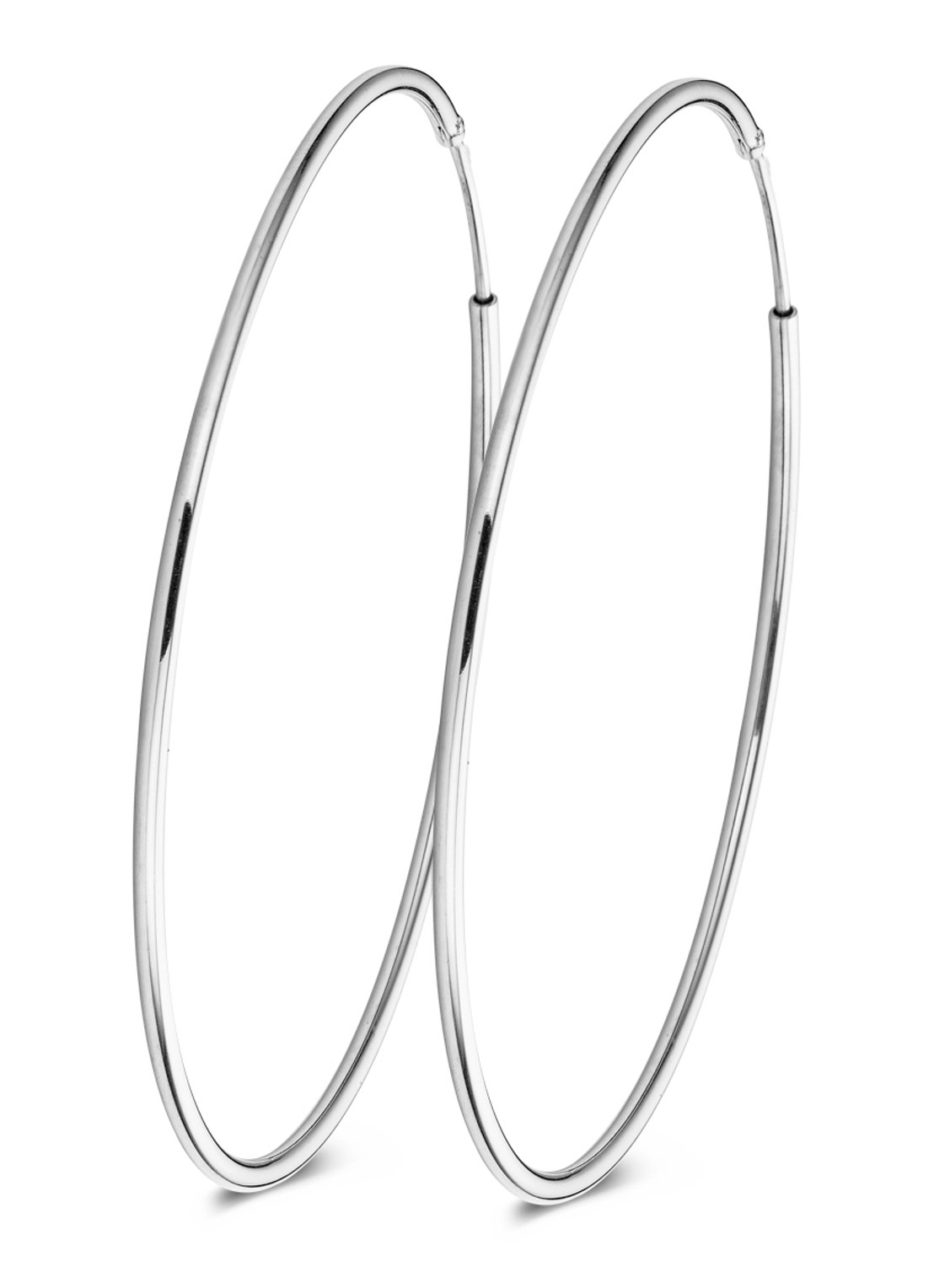 Casa Jewelry DMC XXL oorringen van zilver - voorkant zilver