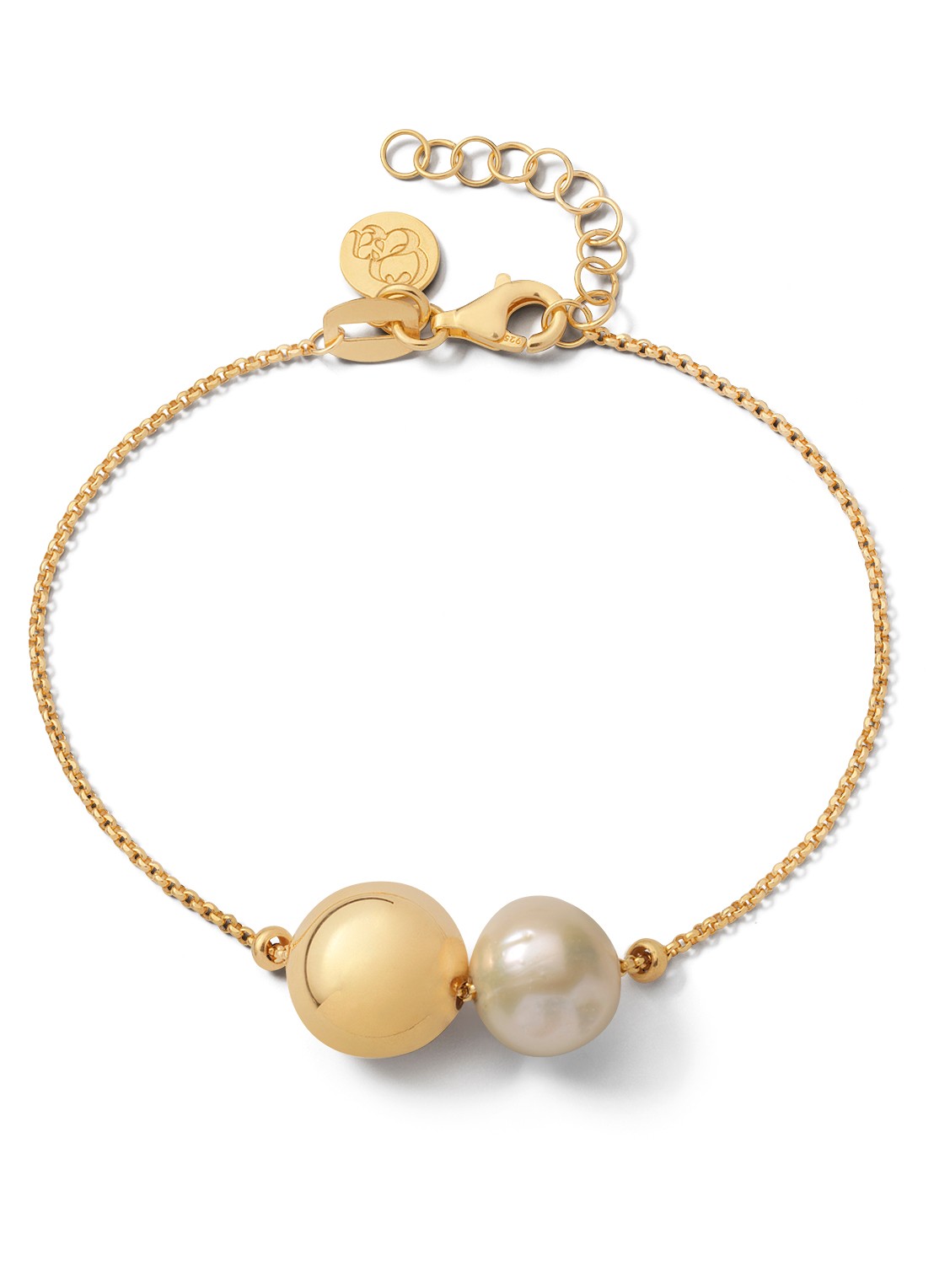 Casa Jewelry Doobie armband verguld - voorkant zilver