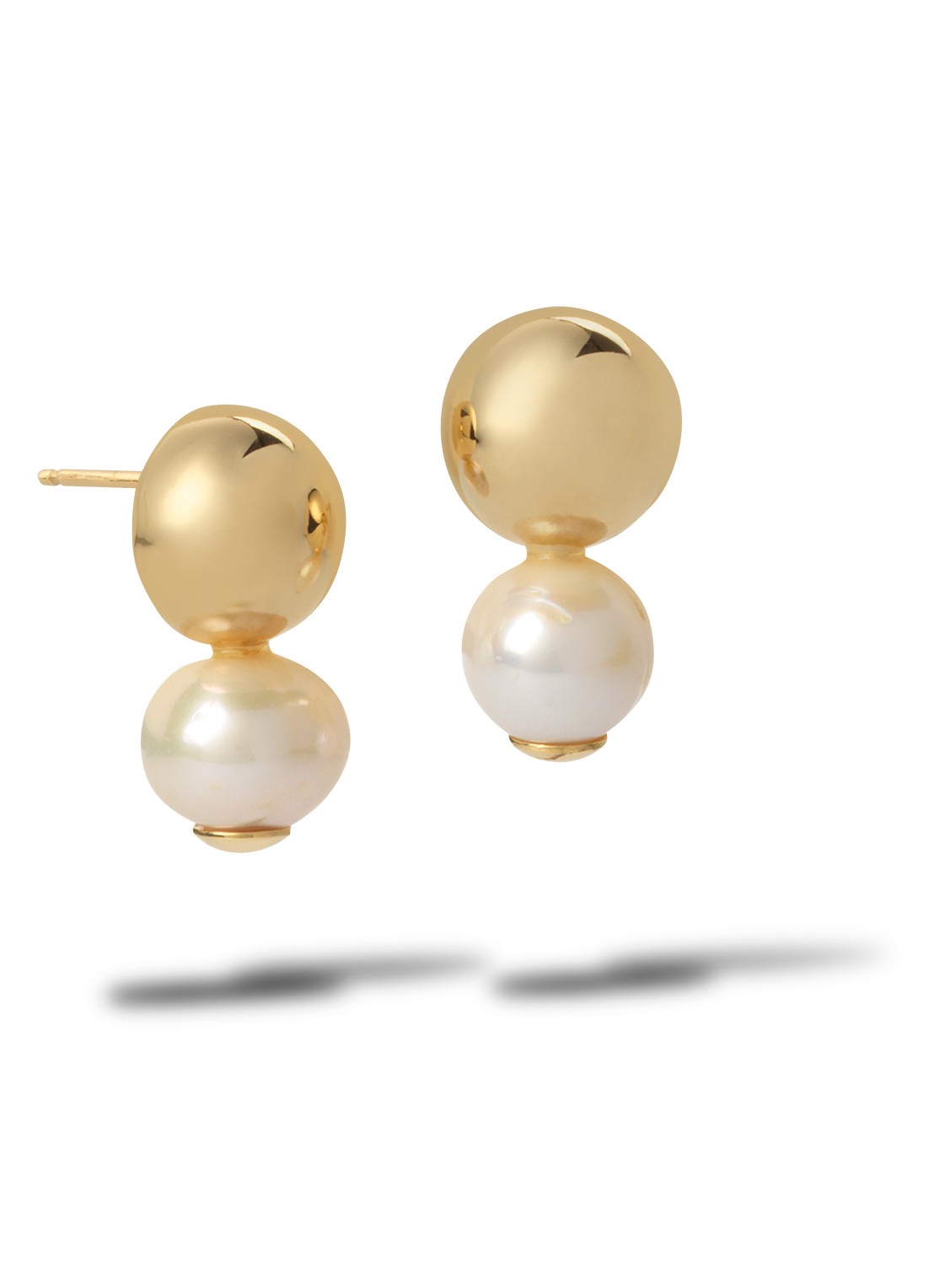 Casa Jewelry Doobie oorstekers verguld - voorkant goud
