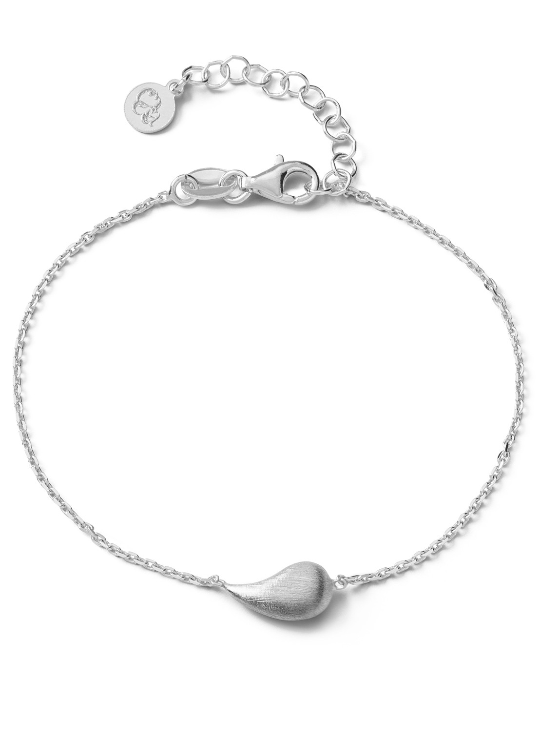 Casa Jewelry Drop S Satin armband van zilver - voorkant zilver