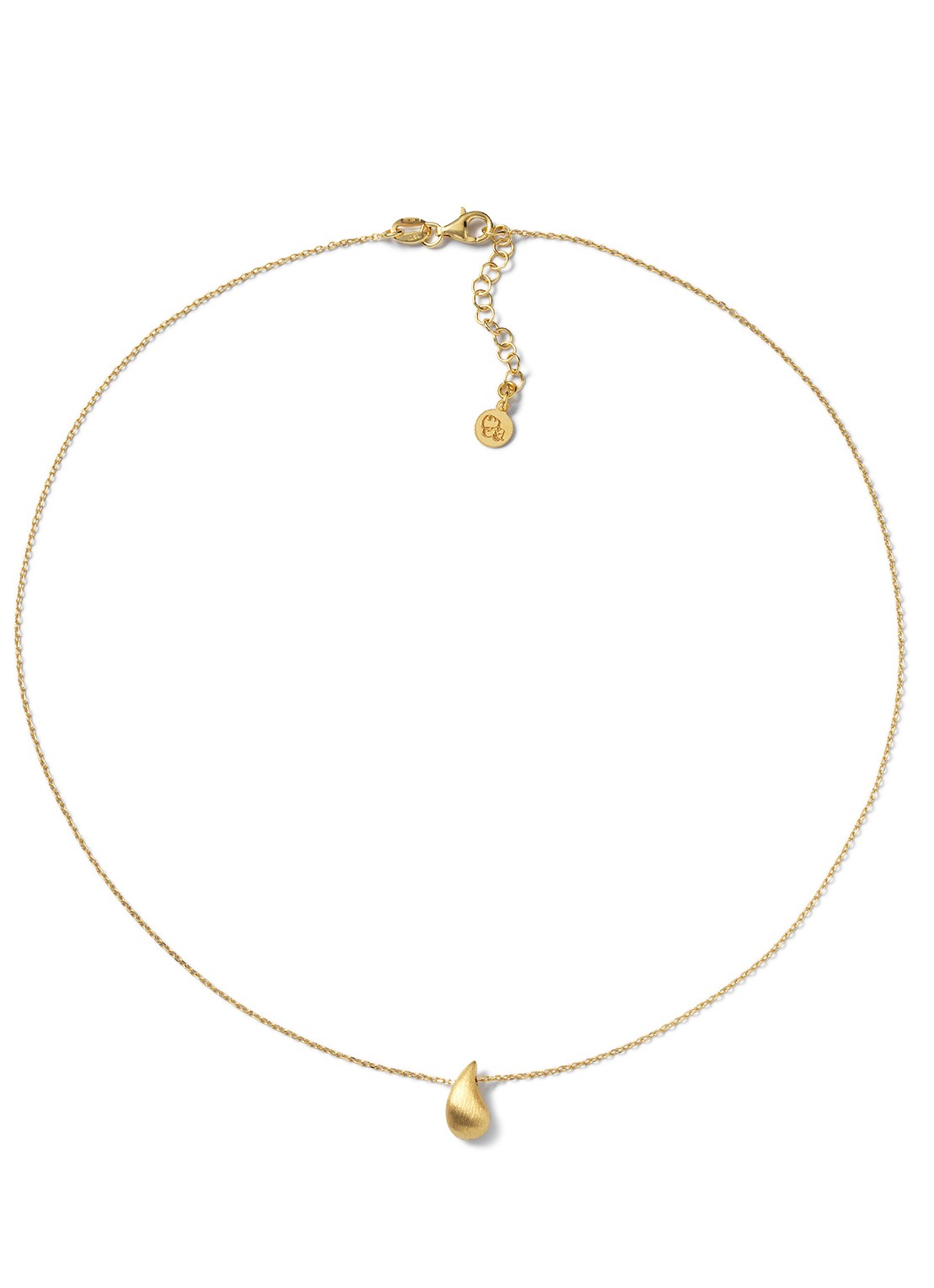 Casa Jewelry Drop S Satin ketting verguld - voorkant goud