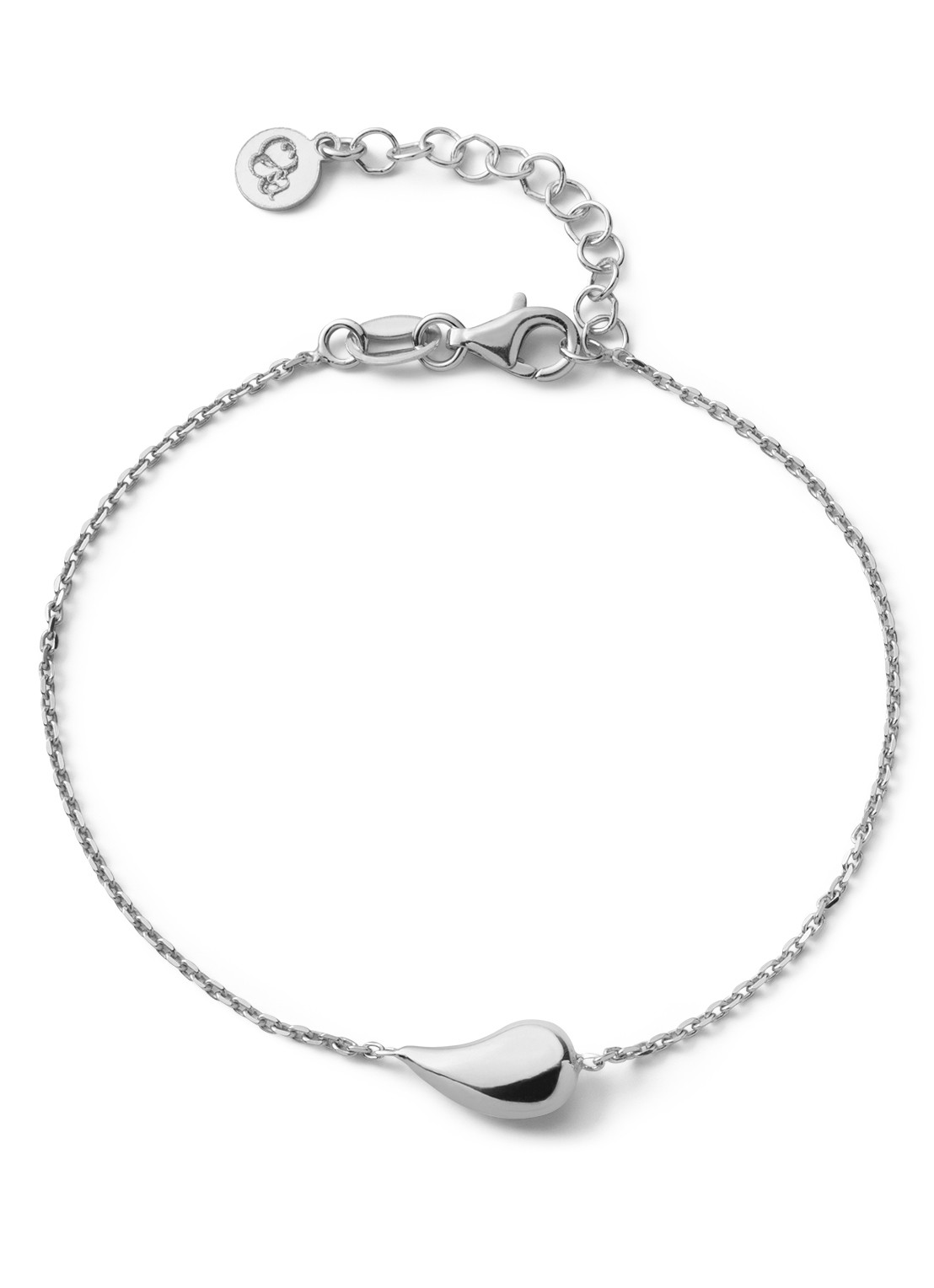 Casa Jewelry Drop S Shiny armband van zilver - voorkant zilver