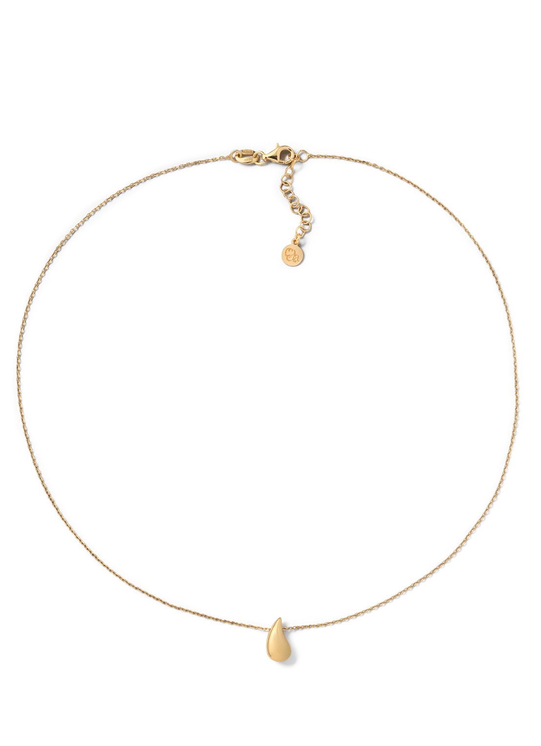 Casa Jewelry Drop S Shiny ketting verguld - voorkant goud