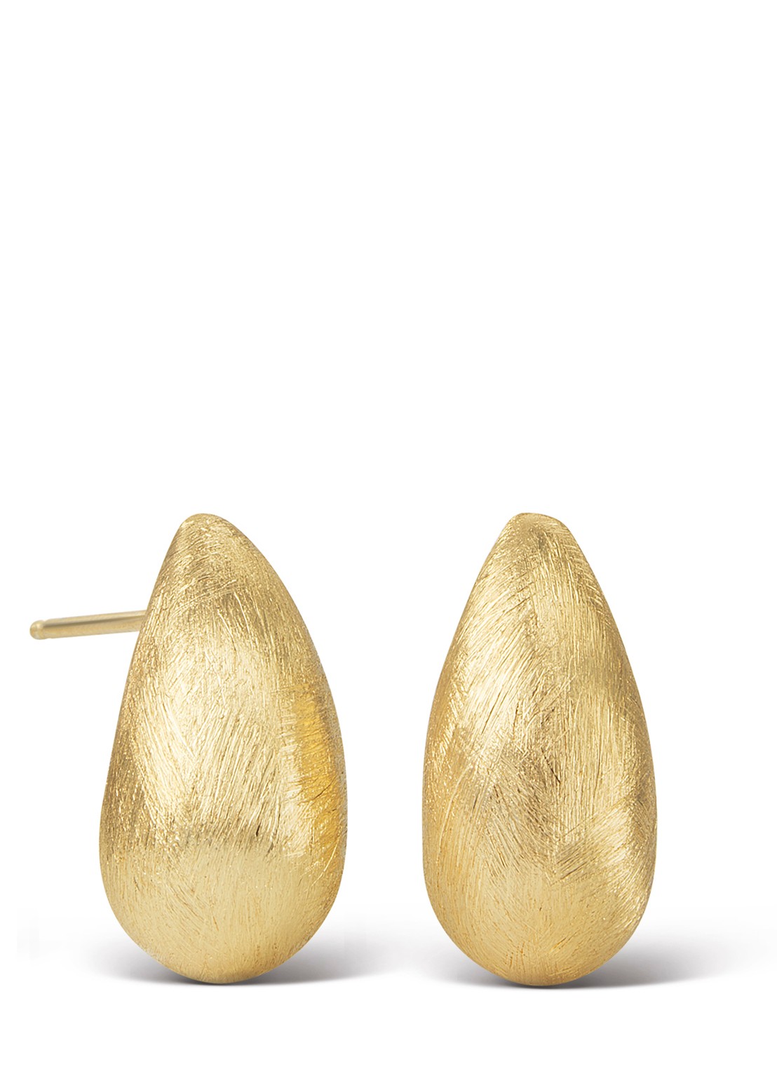 Casa Jewelry Drop Satin oorstekers verguld - voorkant goud