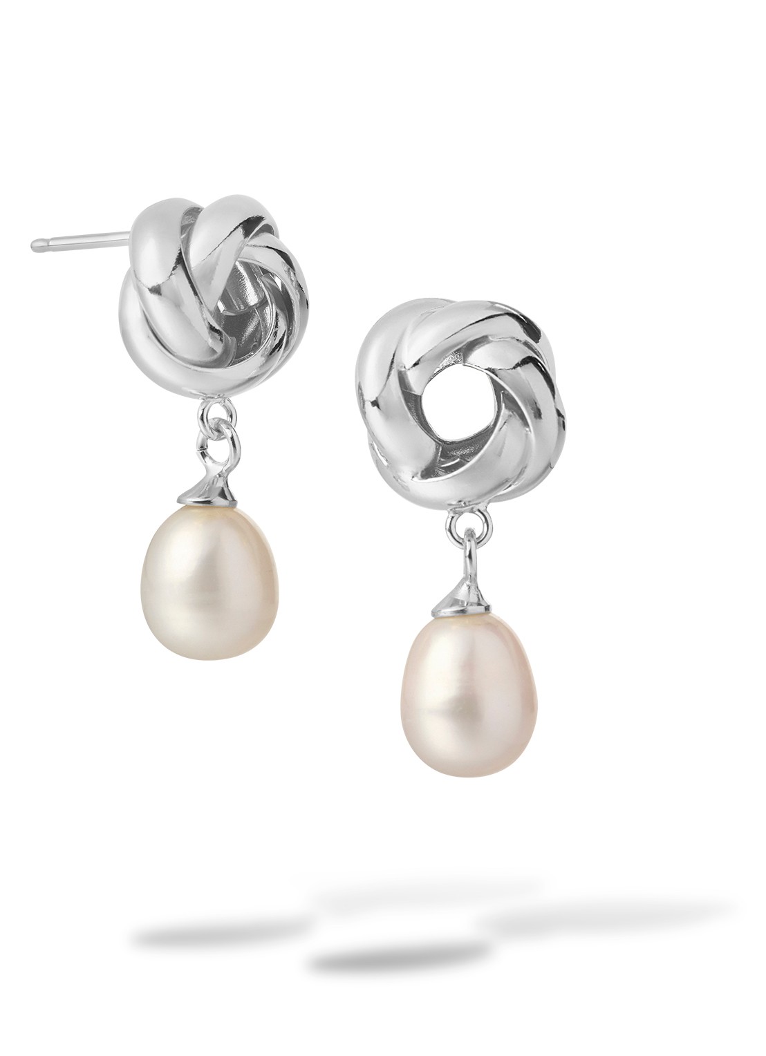 Casa Jewelry Elly oorstekers van zilver - voorkant zilver