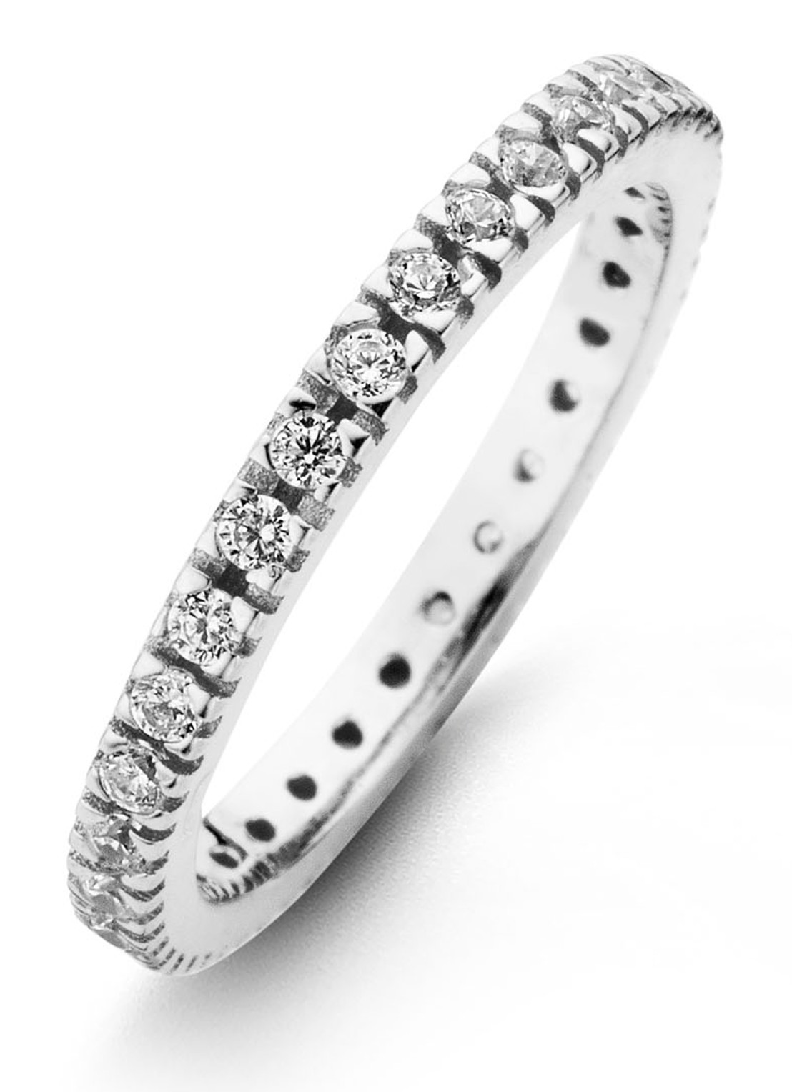 Casa Jewelry Forever ring van zilver met zirkonia  - voorkant zilver