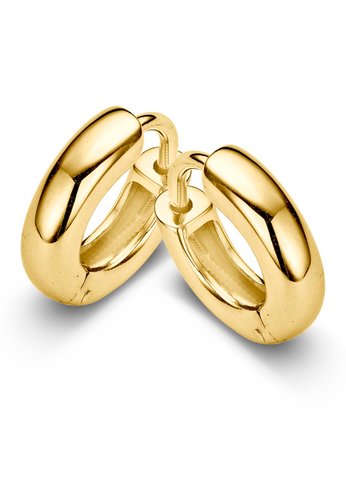Casa Jewelry Frankfurter oorringen verguld - voorkant goud