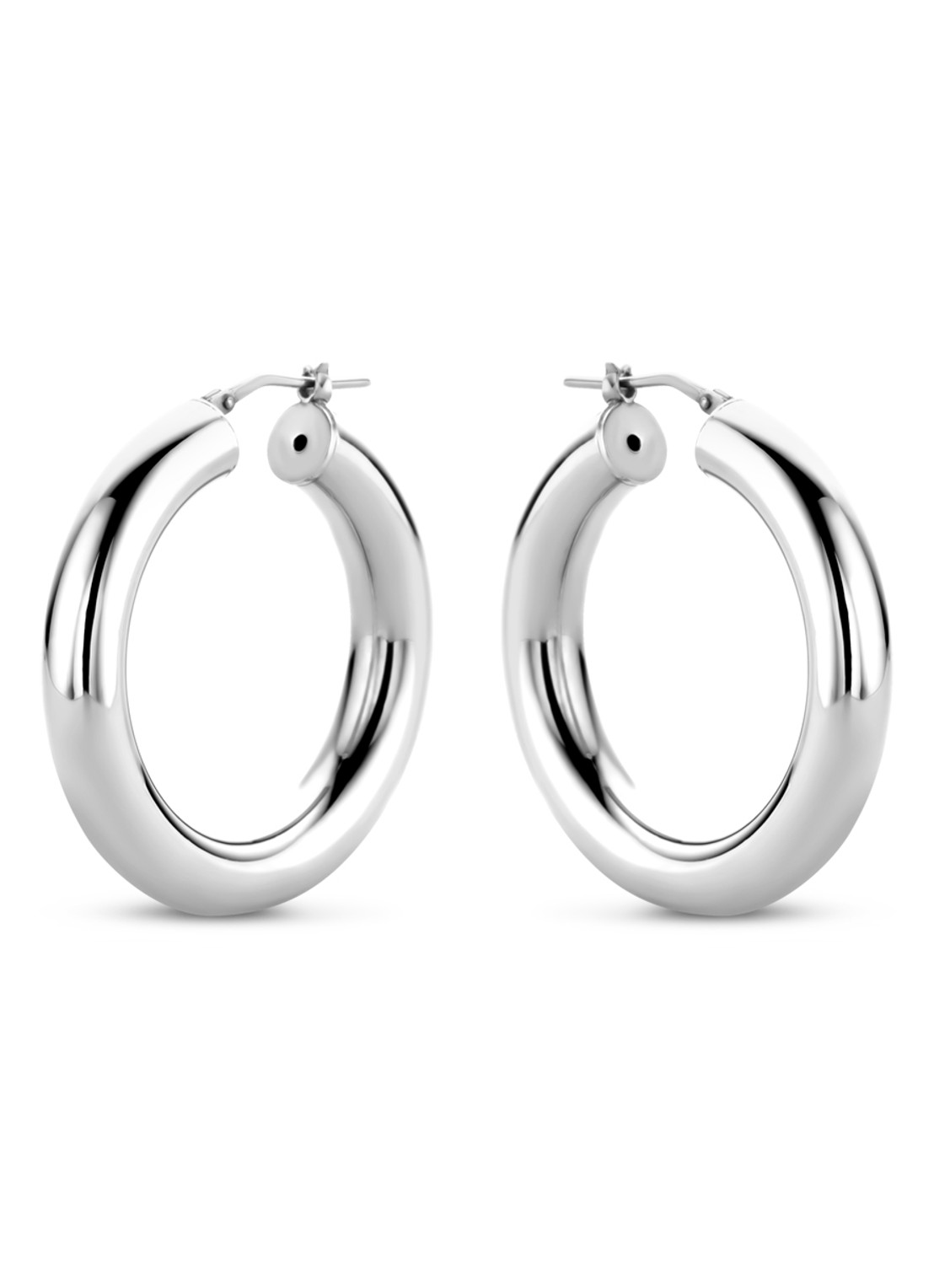 Casa Jewelry Frida M oorringen van zilver - voorkant zilver