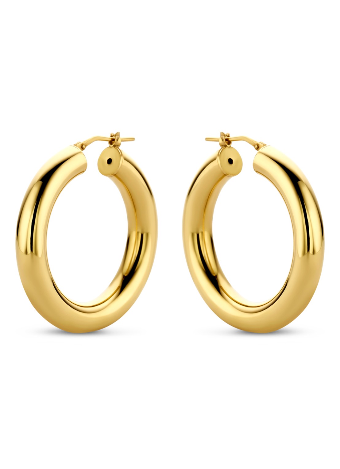 Casa Jewelry Frida M oorringen verguld - voorkant goud