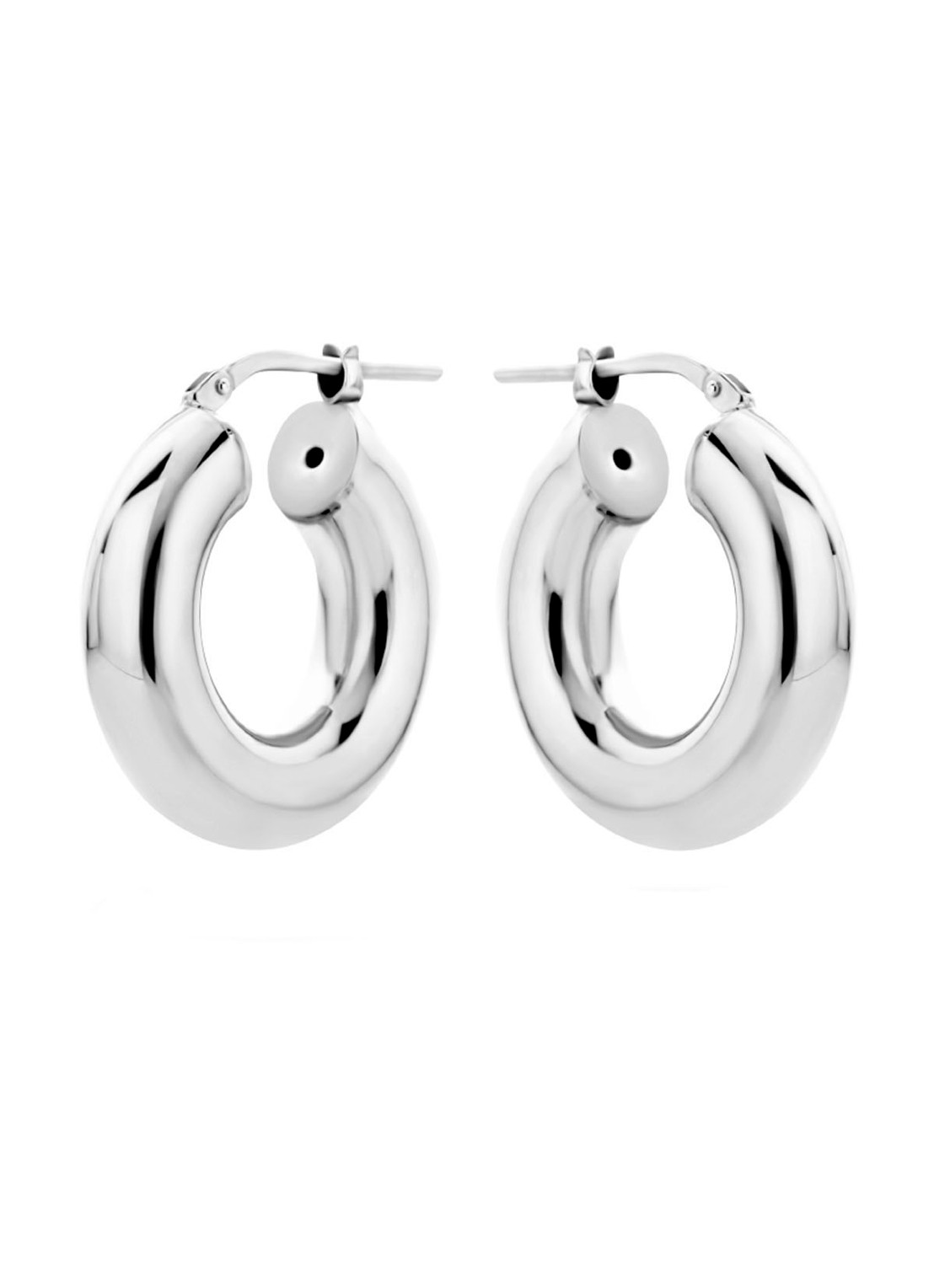 Casa Jewelry Frida S oorringen van zilver - voorkant zilver