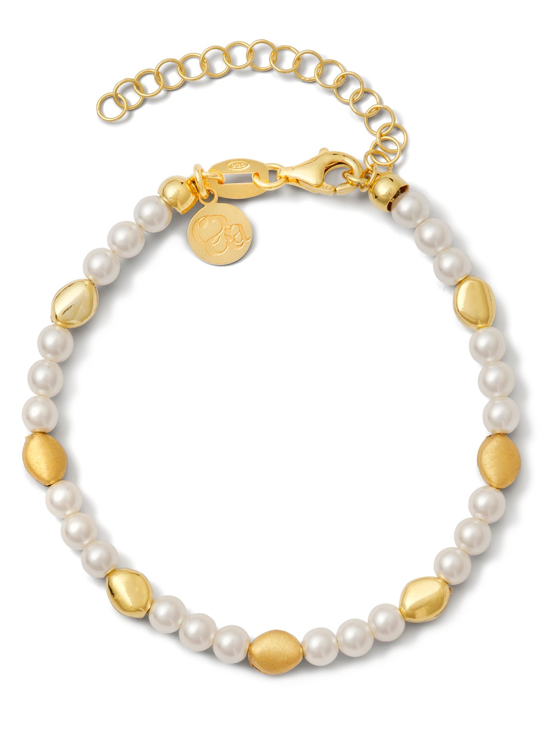 Casa Jewelry Garda Pebbles armband verguld  - voorkant goud