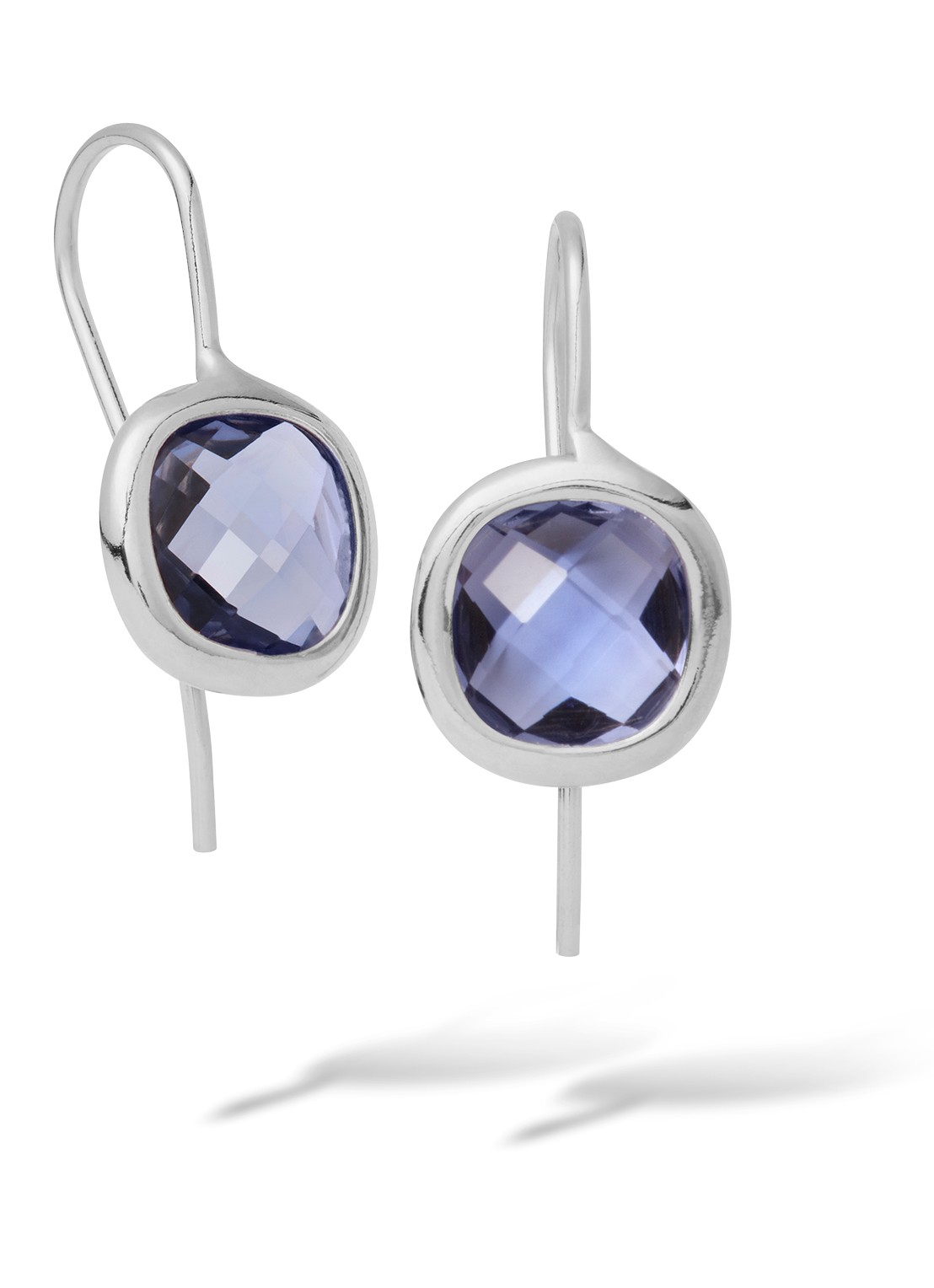 Casa Jewelry Grace oorhangers van zilver  - voorkant zilver