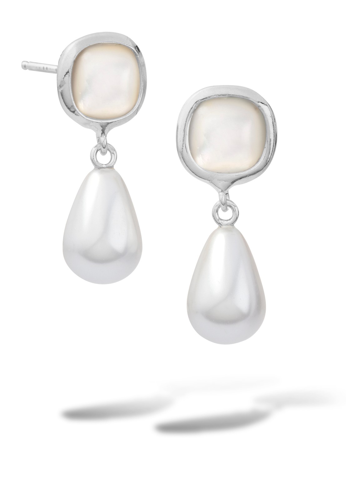 Casa Jewelry Grace oorstekers van zilver  - voorkant zilver