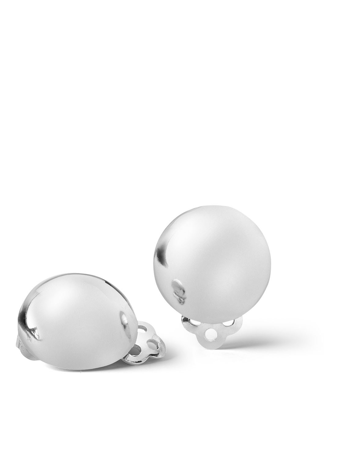 Casa Jewelry Iglo oorclips van zilver - voorkant zilver