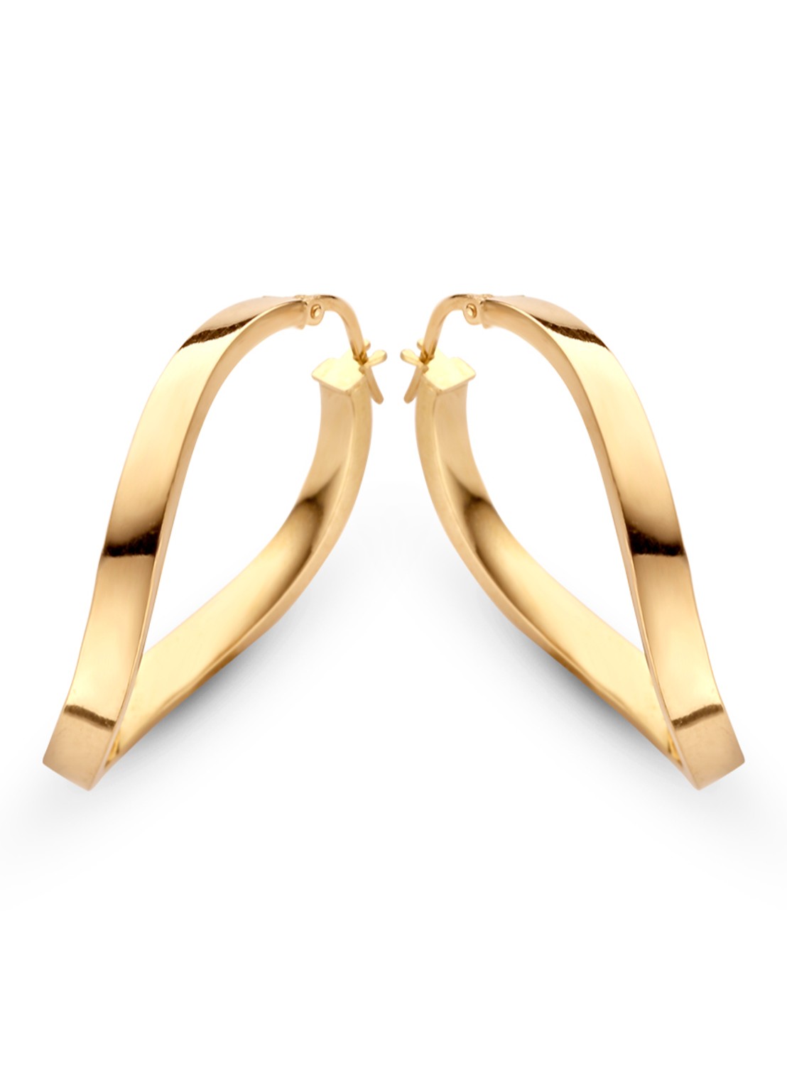 Casa Jewelry Illusion oorringen verguld - voorkant goud