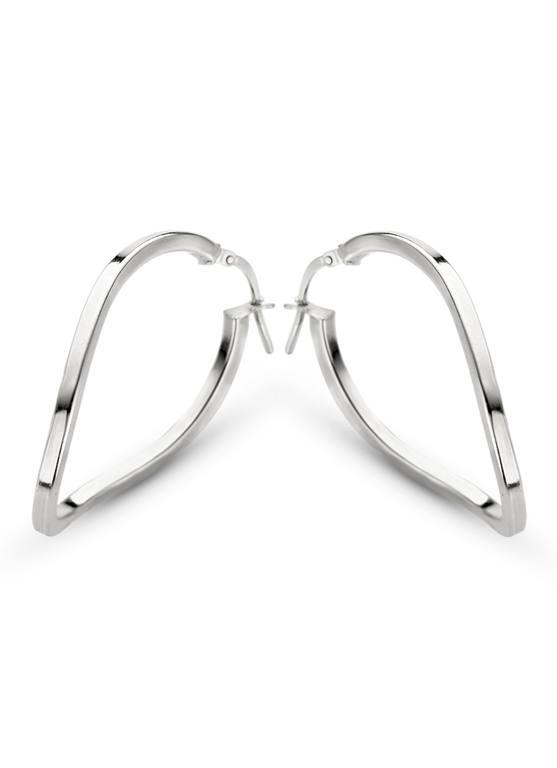 Casa Jewelry Jive oorringen van zilver - voorkant zilver