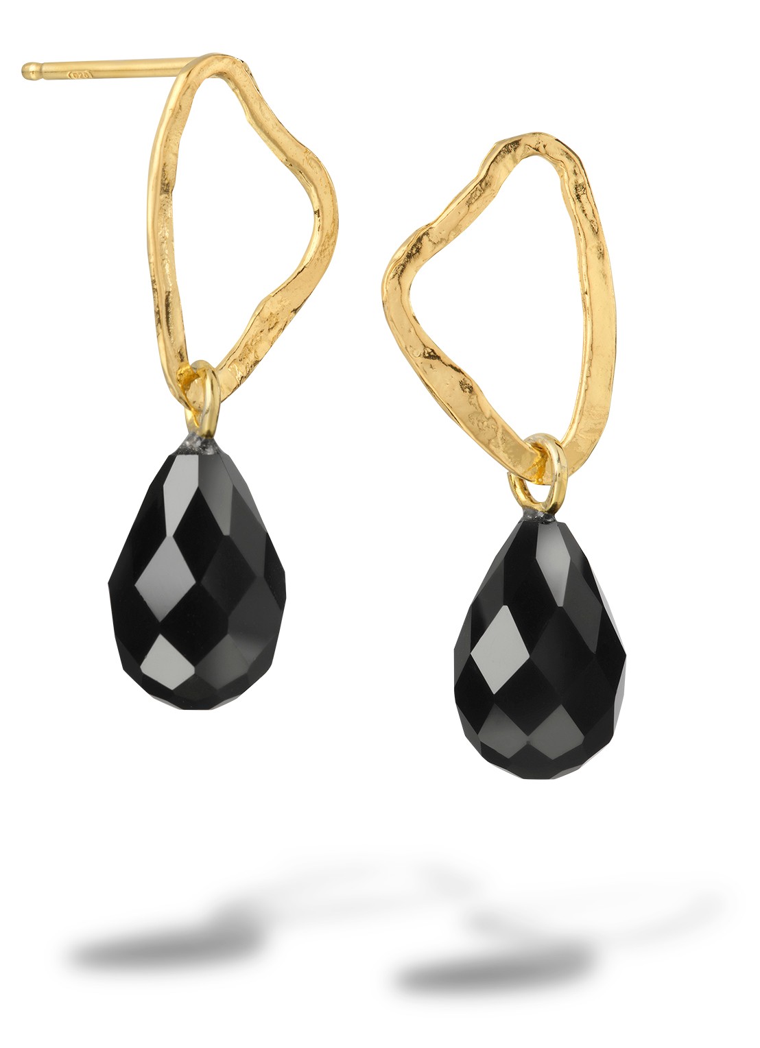 Casa Jewelry Juliette oorstekers verguld  - voorkant goud