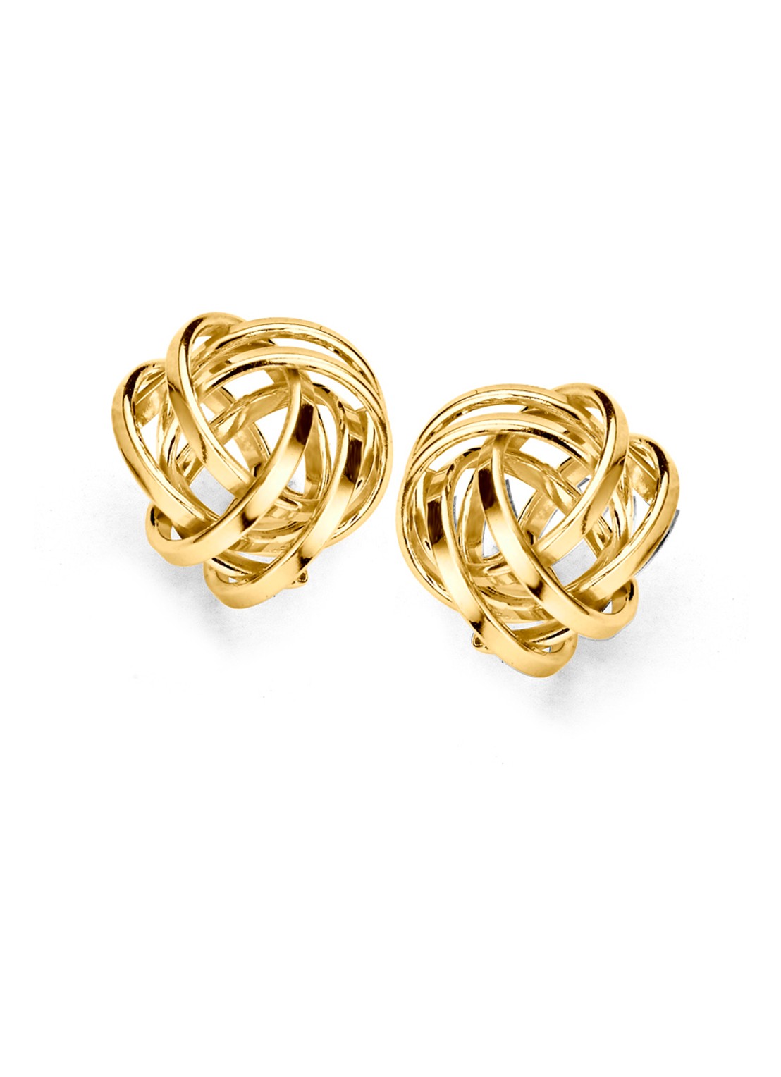 Casa Jewelry Knoopje oorknopjes verguld - voorkant goud