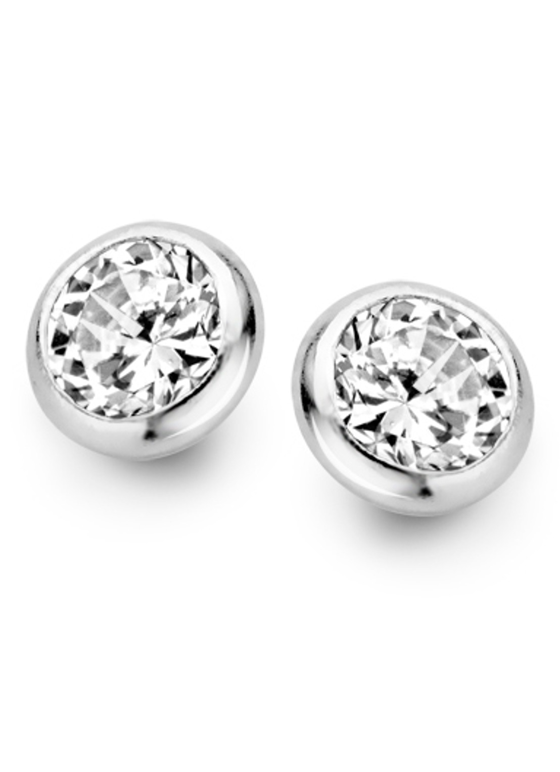 Casa Jewelry La Mer Small oorknopjes van zilver - voorkant zilver