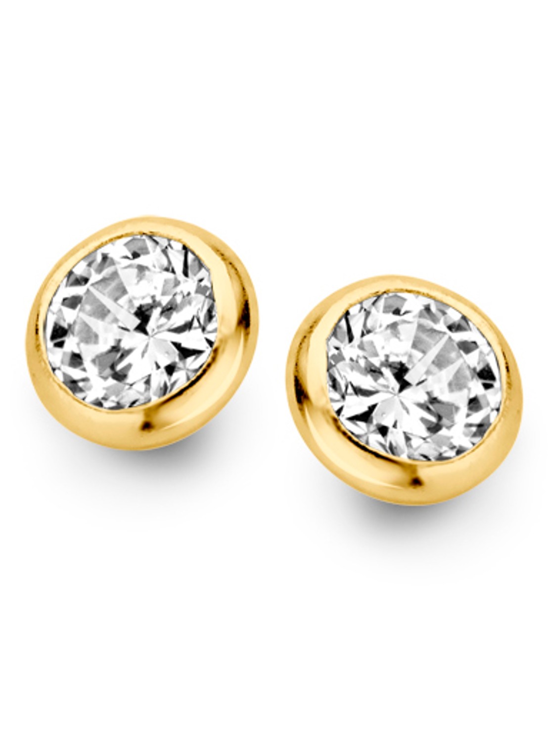 Casa Jewelry La Mer Small oorknopjes verguld - voorkant goud