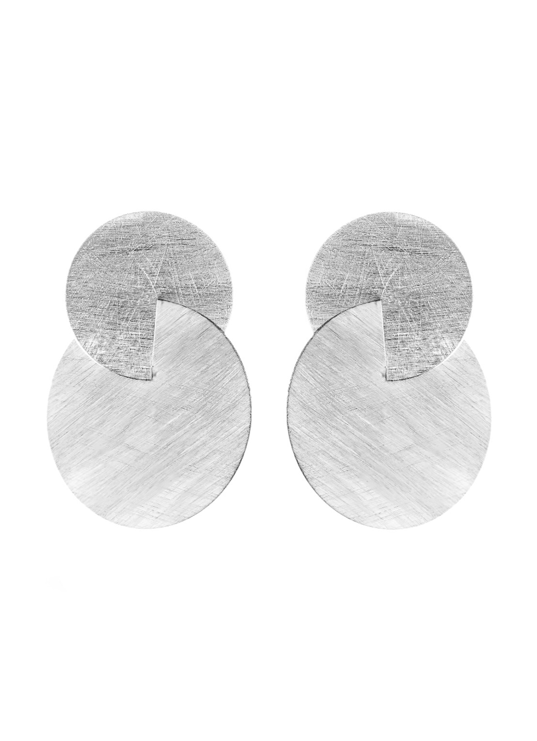 Casa Jewelry Laura oorhangers van zilver - voorkant zilver