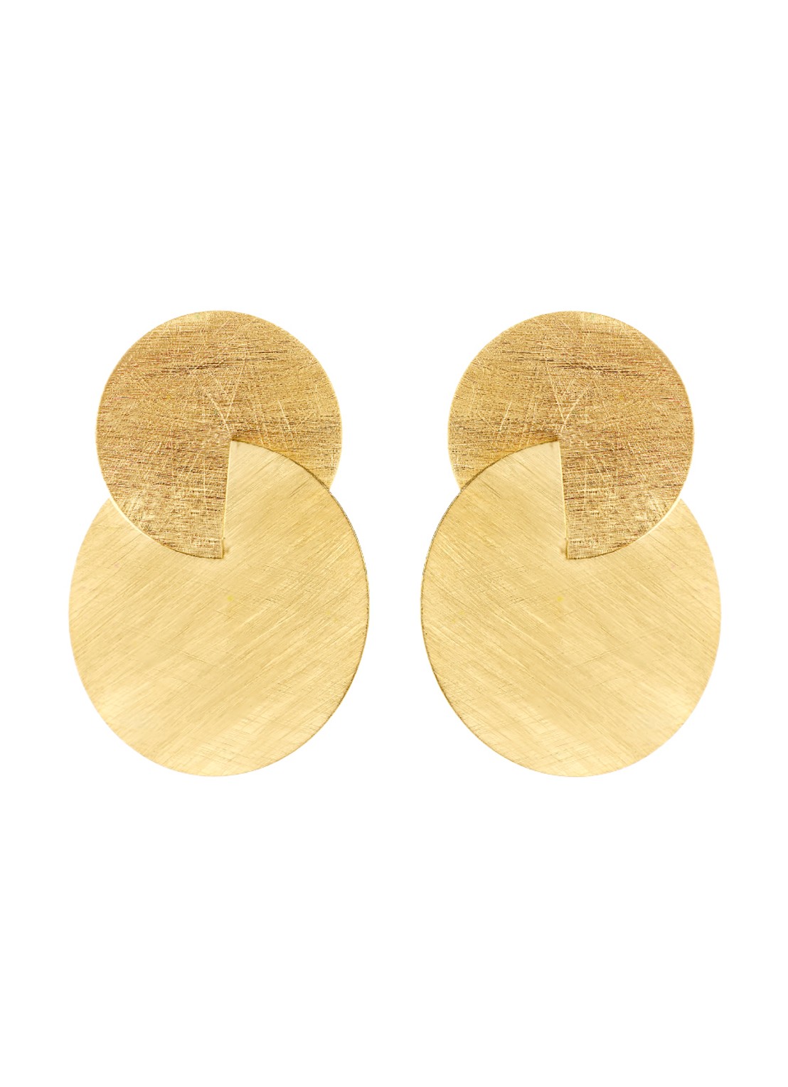 Casa Jewelry Laura oorhangers verguld - voorkant goud