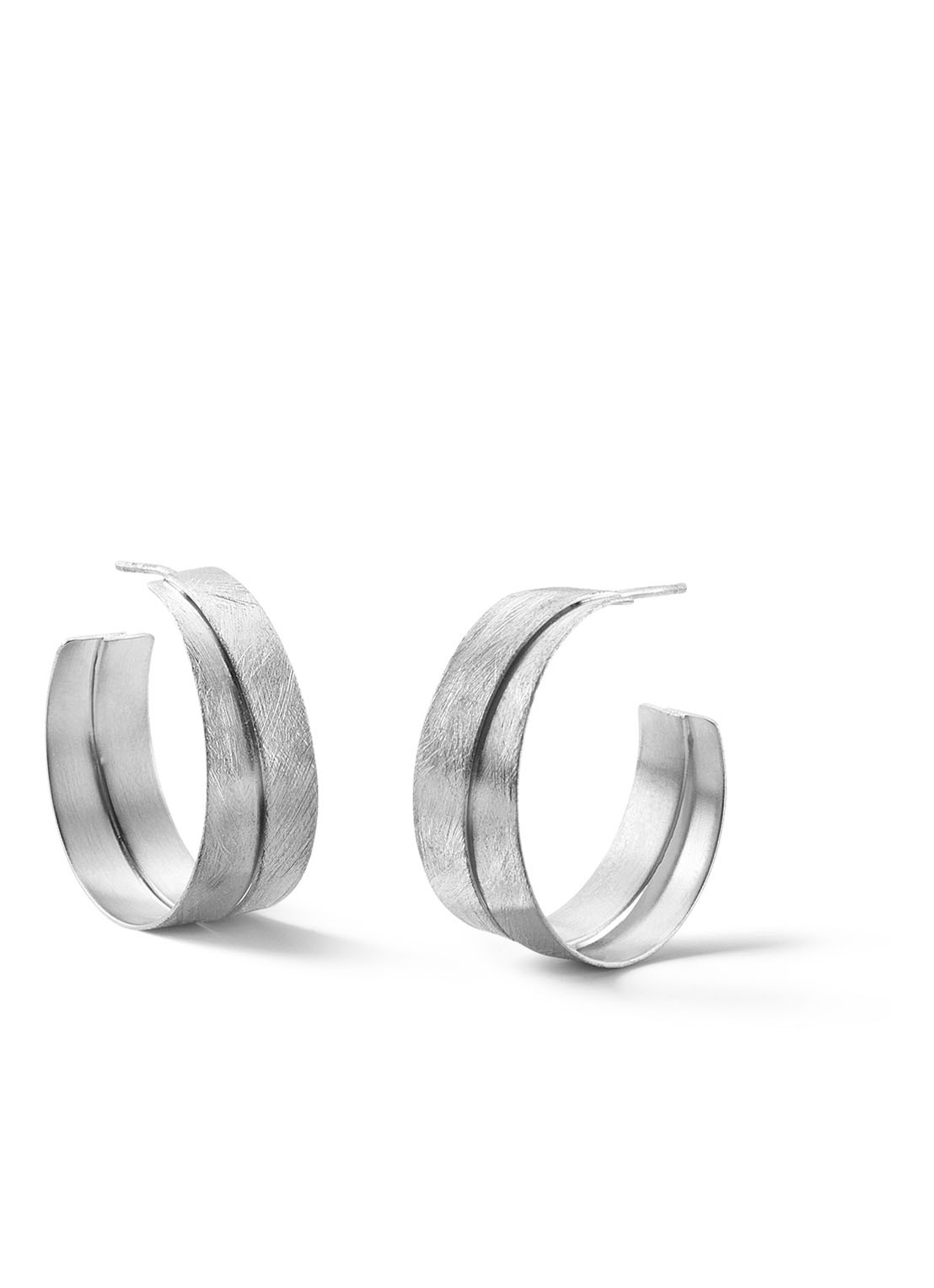 Casa Jewelry Leila oorstekers van zilver  - voorkant zilver