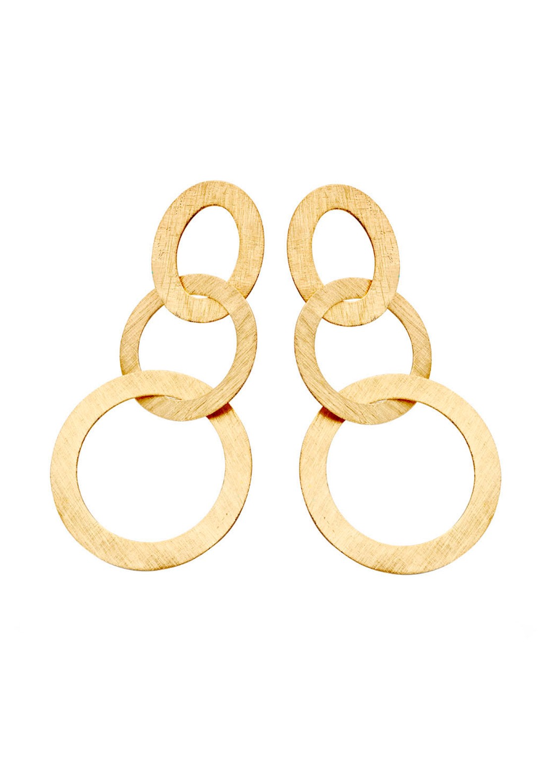Casa Jewelry Lola oorstekers verguld  - voorkant goud