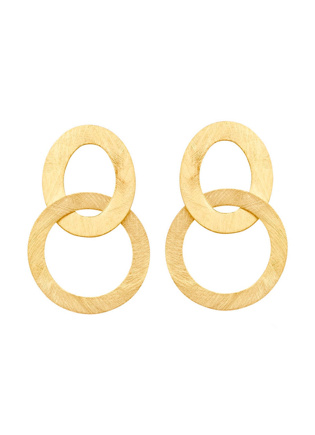 Casa Jewelry Lola oorstekers verguld - voorkant goud
