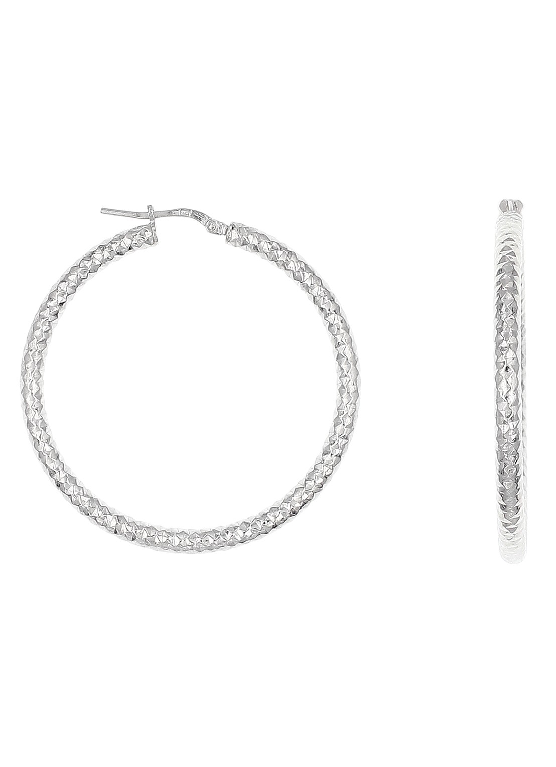 Casa Jewelry Louise oorringen van zilver - voorkant zilver