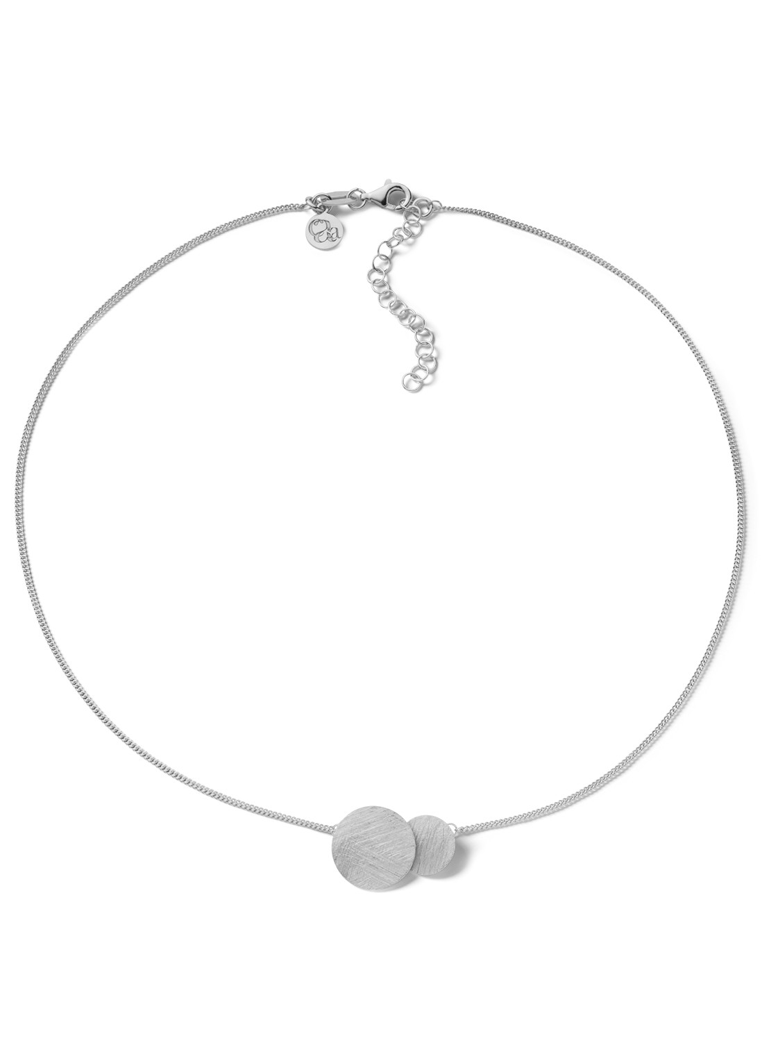 Casa Jewelry Luna Mini ketting van zilver - voorkant zilver