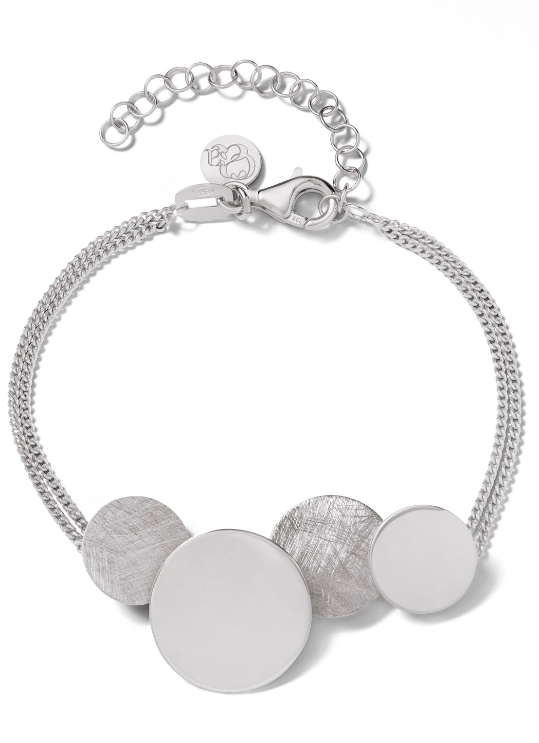 Casa Jewelry Luna Shiny S armband van zilver  - voorkant zilver