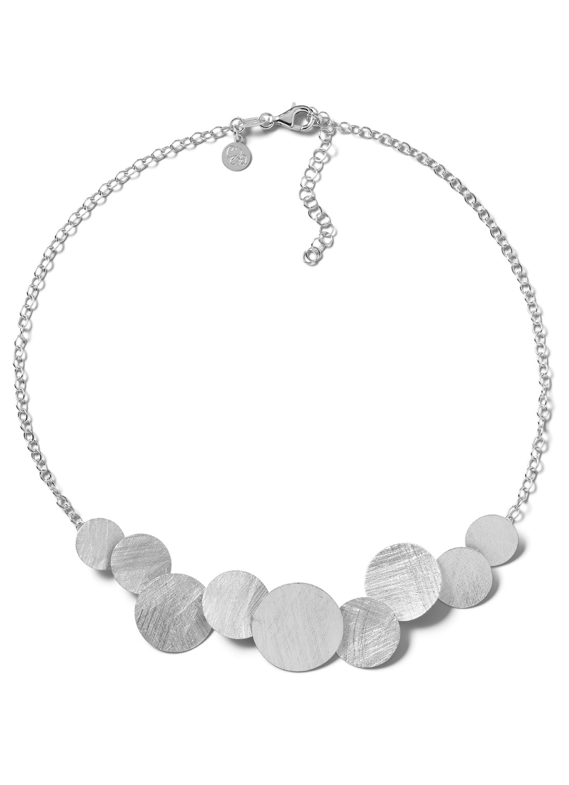 Casa Jewelry Luna XL ketting van zilver - voorkant zilver