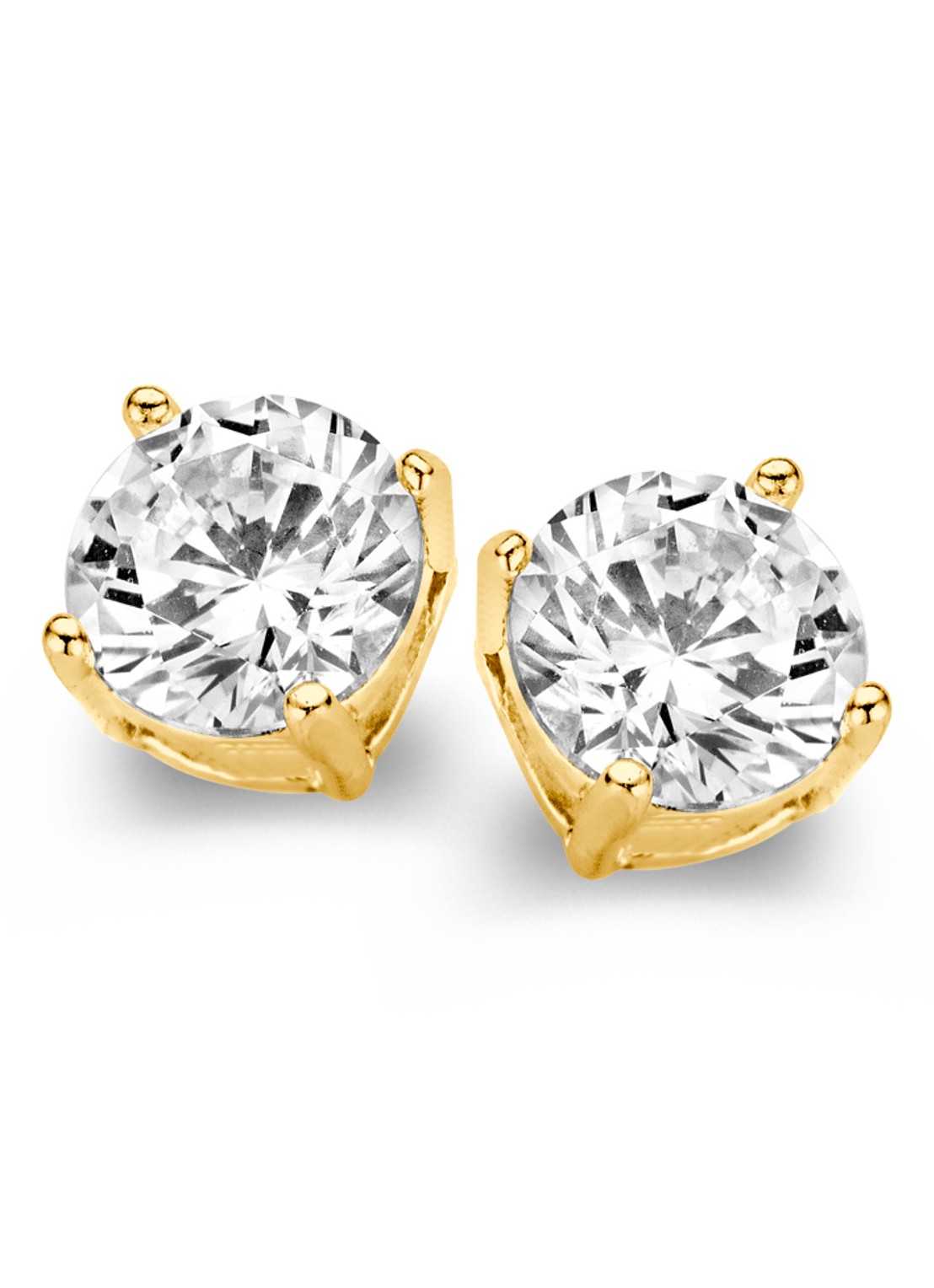 Casa Jewelry Marry L oorknopjes verguld - voorkant goud