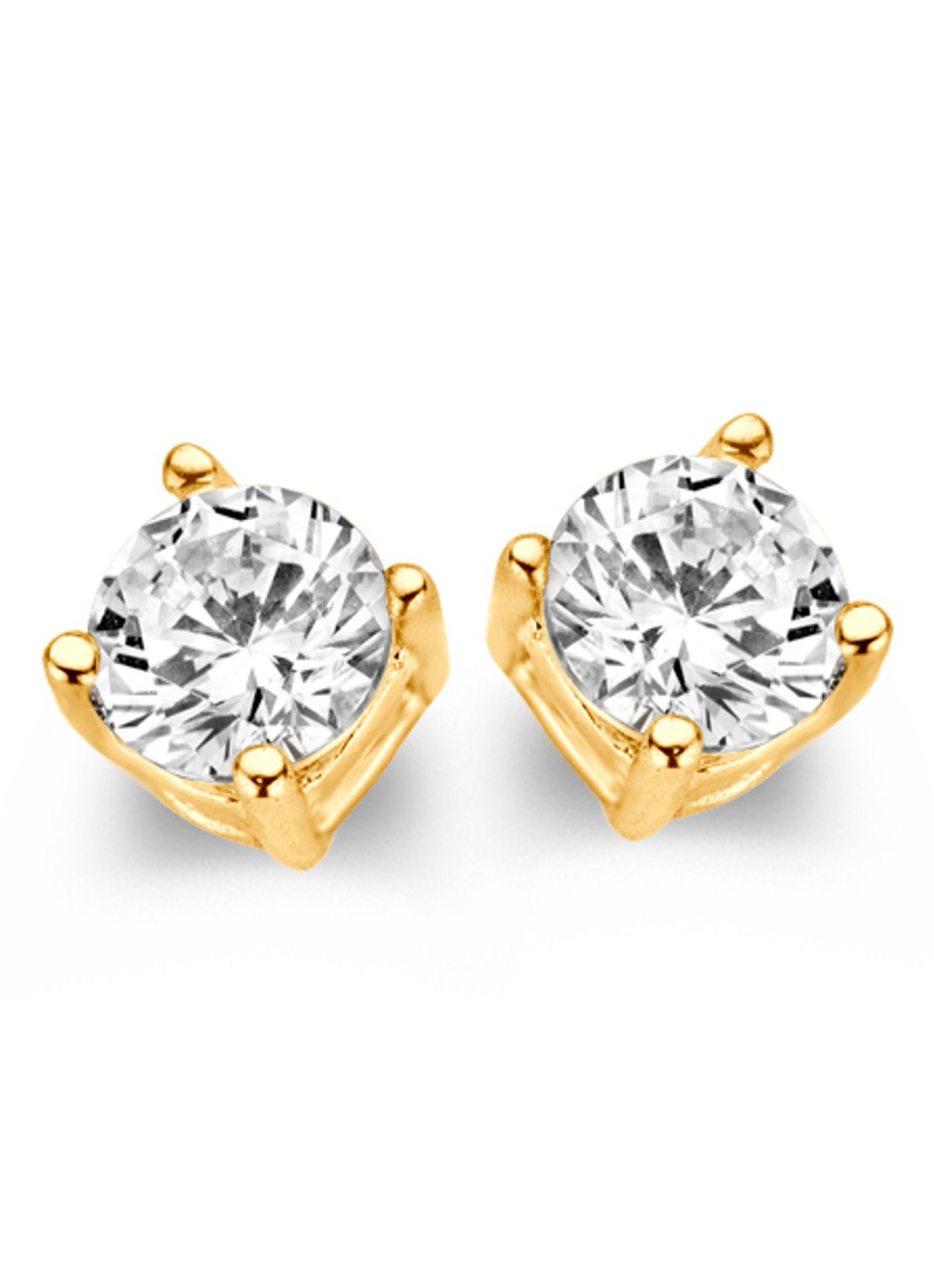 Casa Jewelry Marry S oorknopjes verguld - voorkant zilver