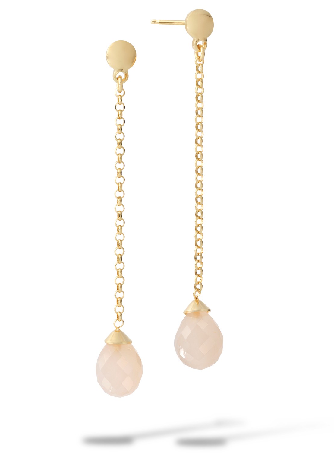 Casa Jewelry Max oorstekers verguld  - voorkant goud