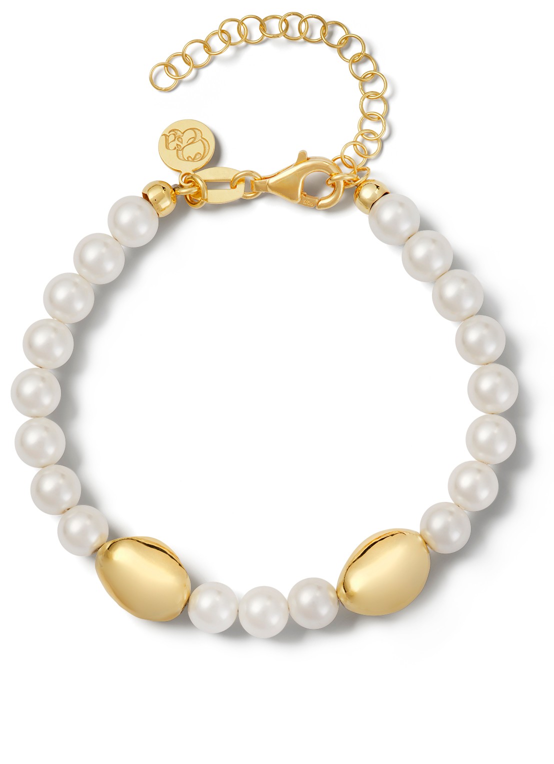 Casa Jewelry Max Parel armband verguld  - voorkant goud