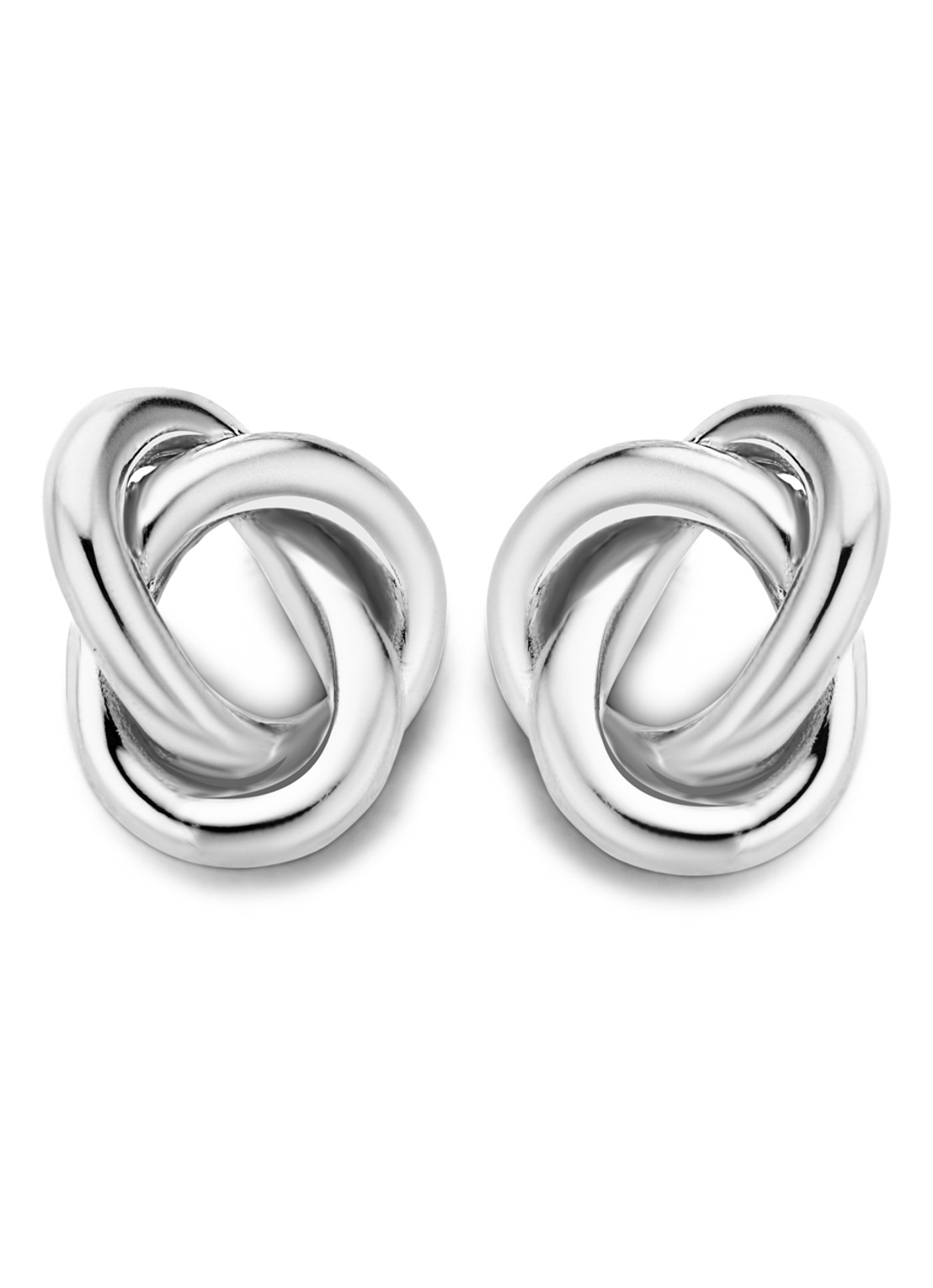 Casa Jewelry Merino oorknopjes van zilver - voorkant zilver