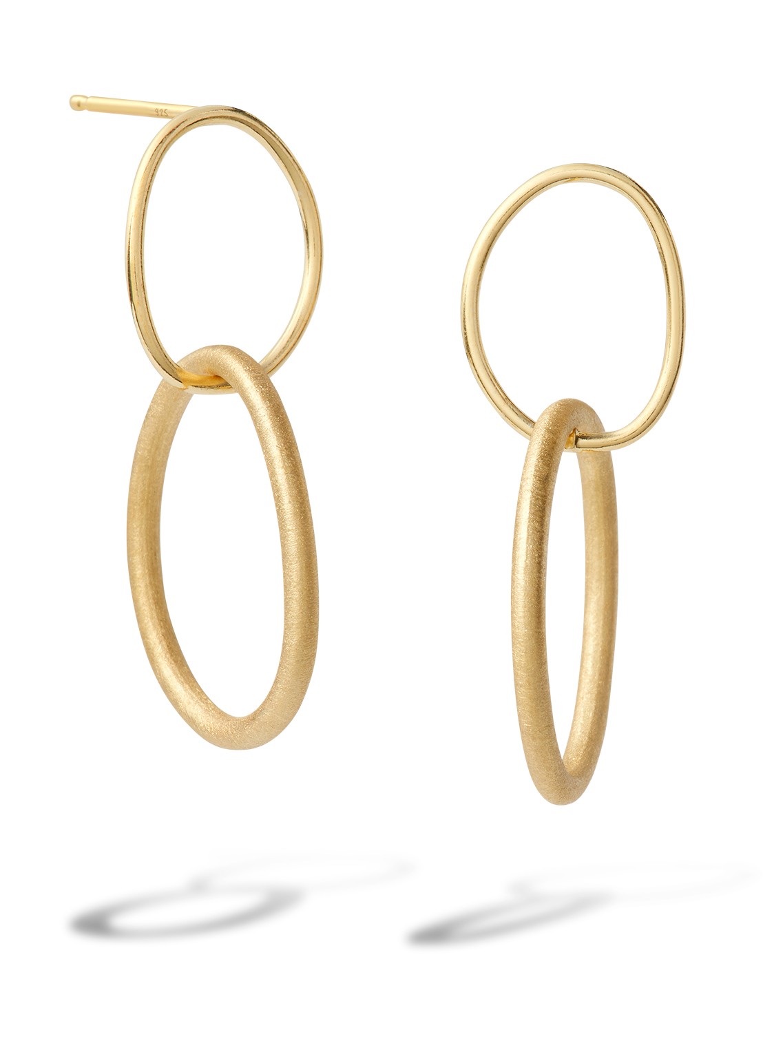 Casa Jewelry Mila S oorhangers verguld  - voorkant goud