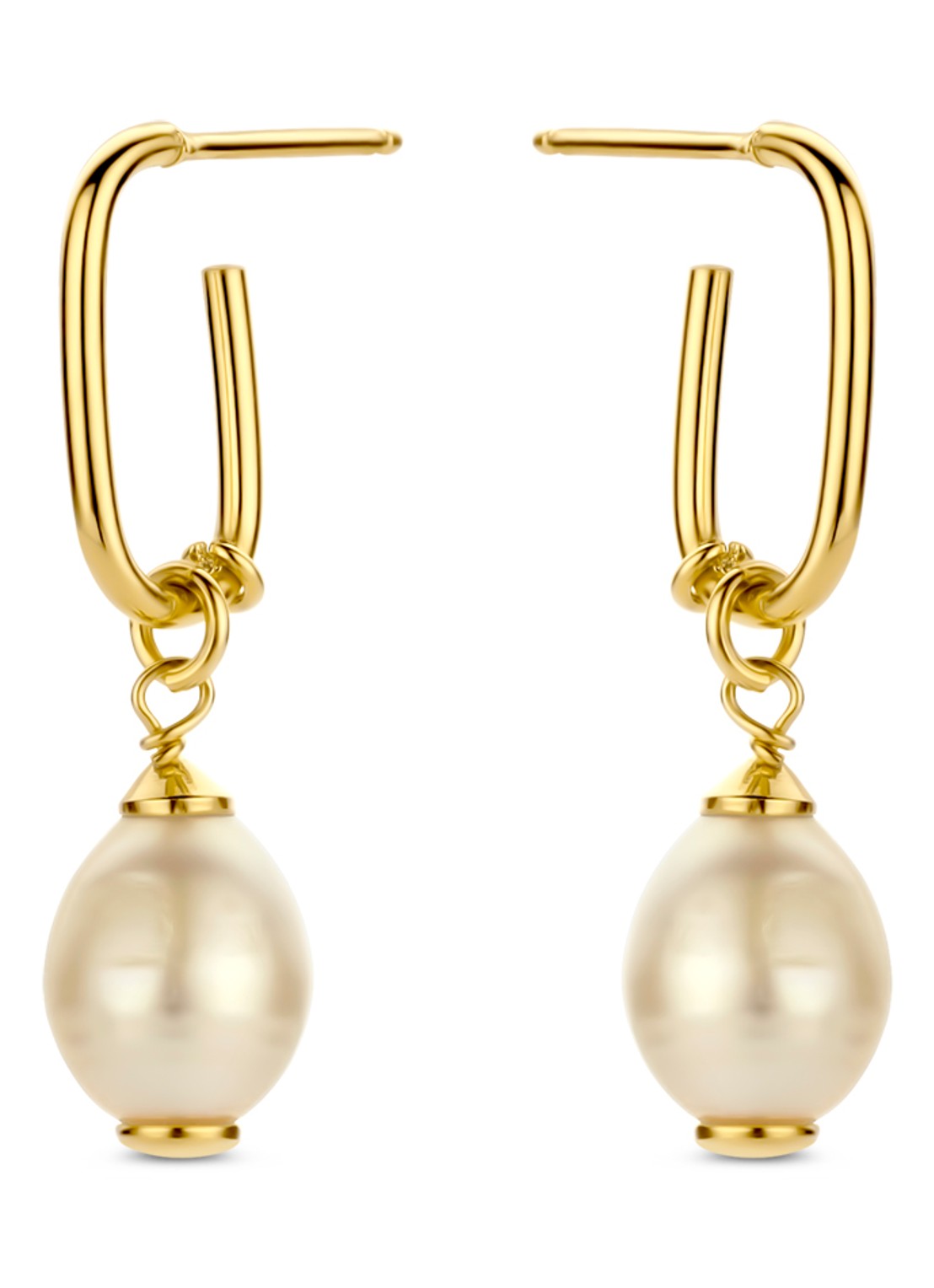 Casa Jewelry Milano oorstekers verguld - voorkant goud