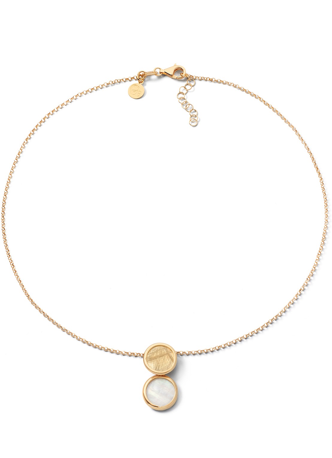 Casa Jewelry Mini Solo ketting verguld - voorkant goud