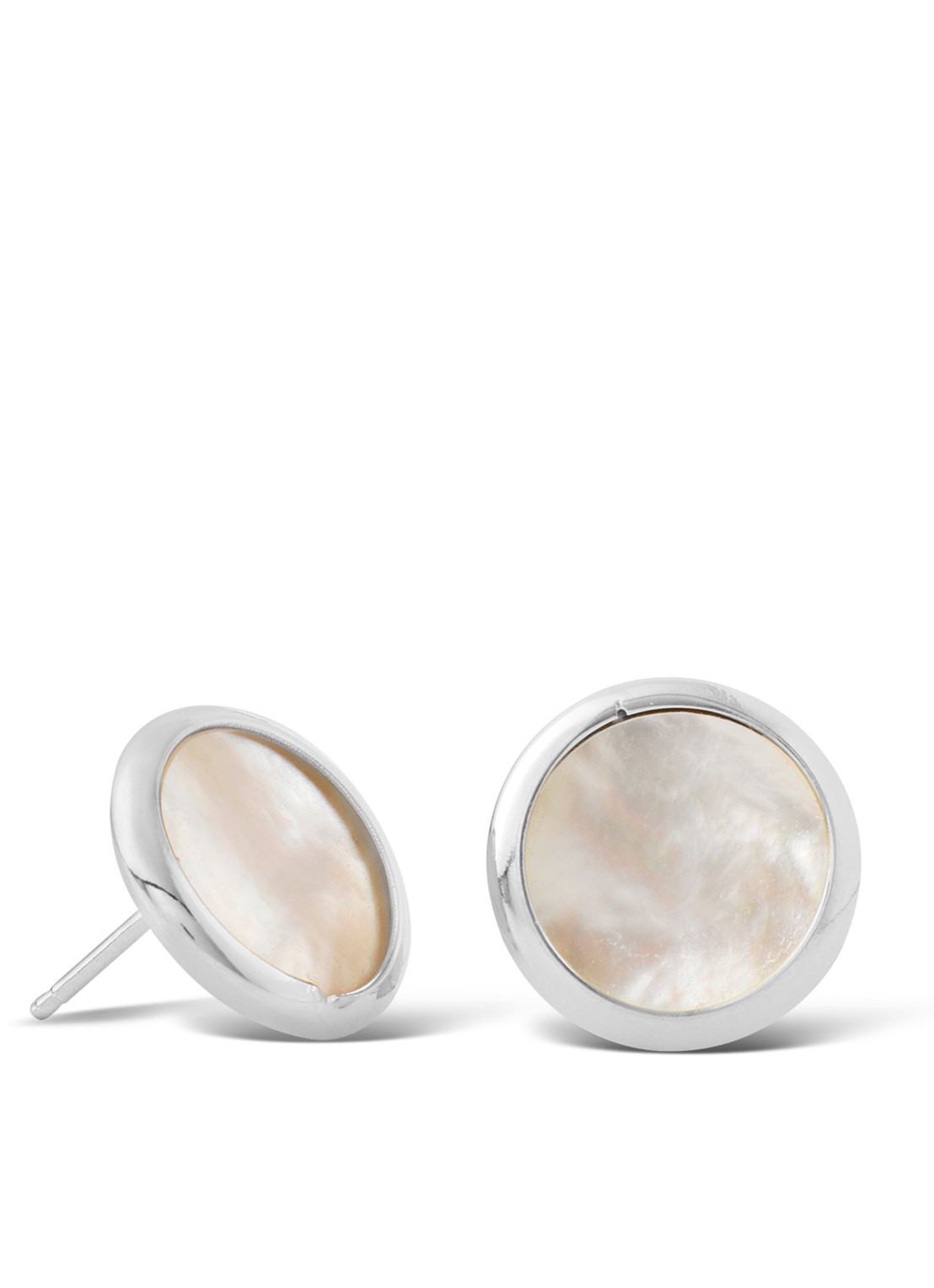 Casa Jewelry Minou Mini oorstekers van zilver - voorkant zilver
