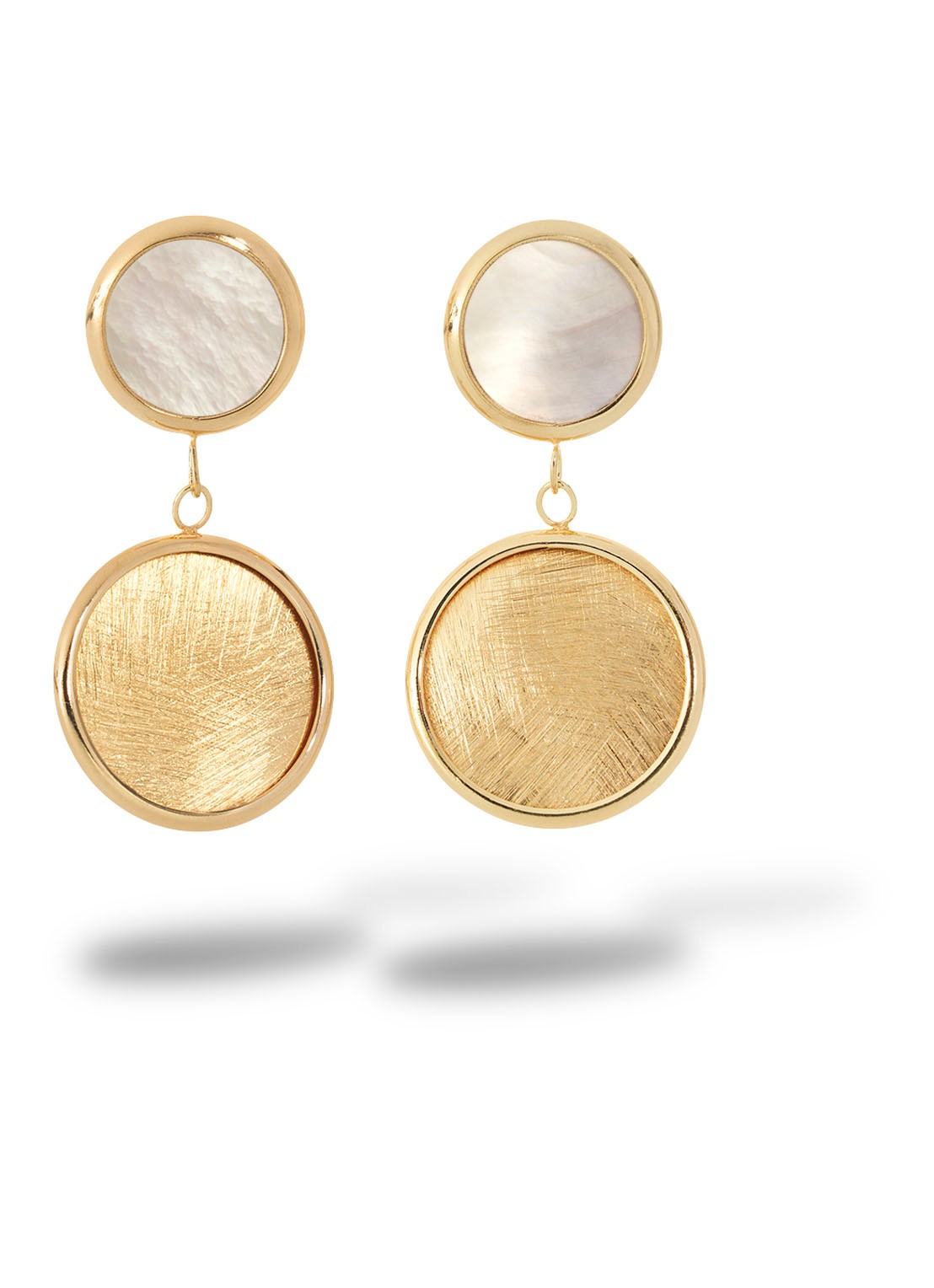 Casa Jewelry Minou oorstekers verguld - voorkant goud