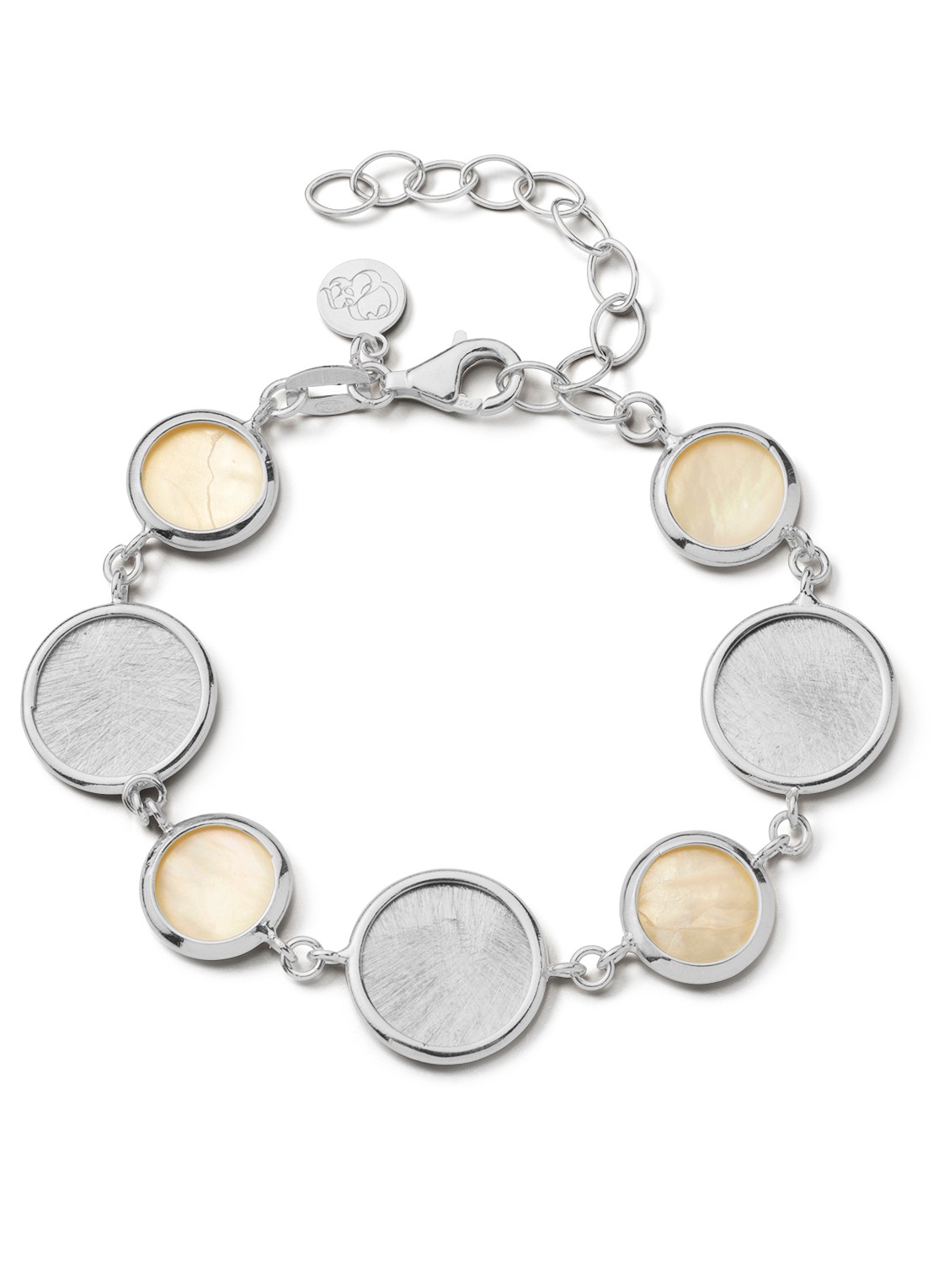 Casa Jewelry Minou XL armband van zilver - voorkant zilver