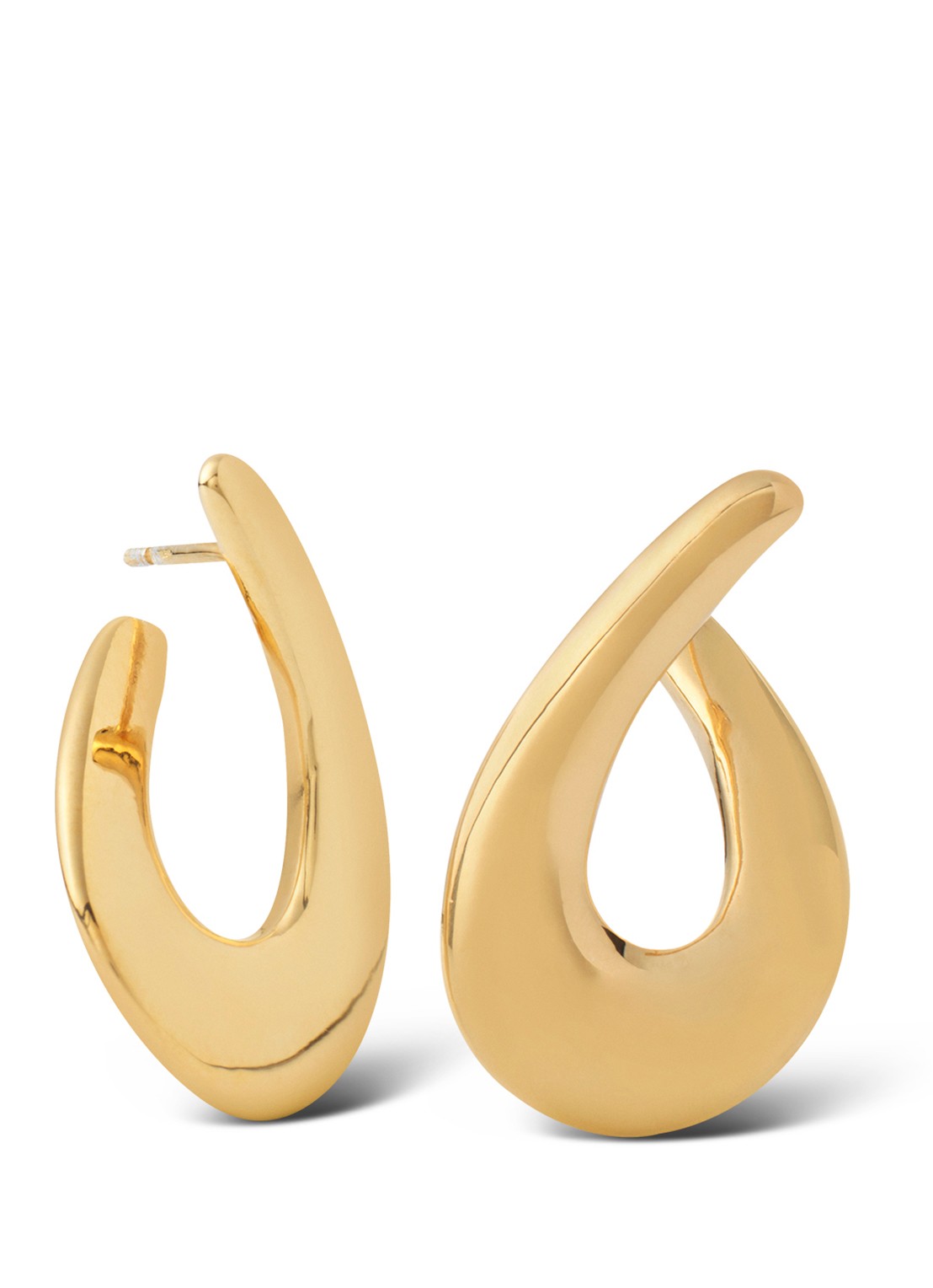 Casa Jewelry New Flame oorstekers verguld - voorkant goud