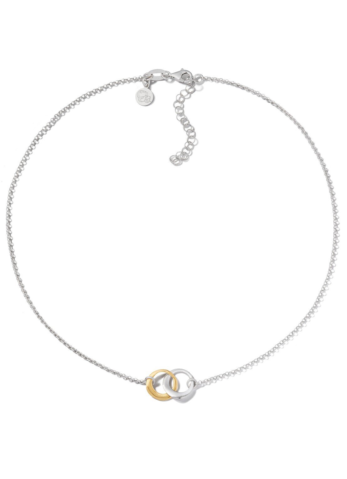 Casa Jewelry Noblesse S Bicolor ketting van zilver  - voorkant zilver