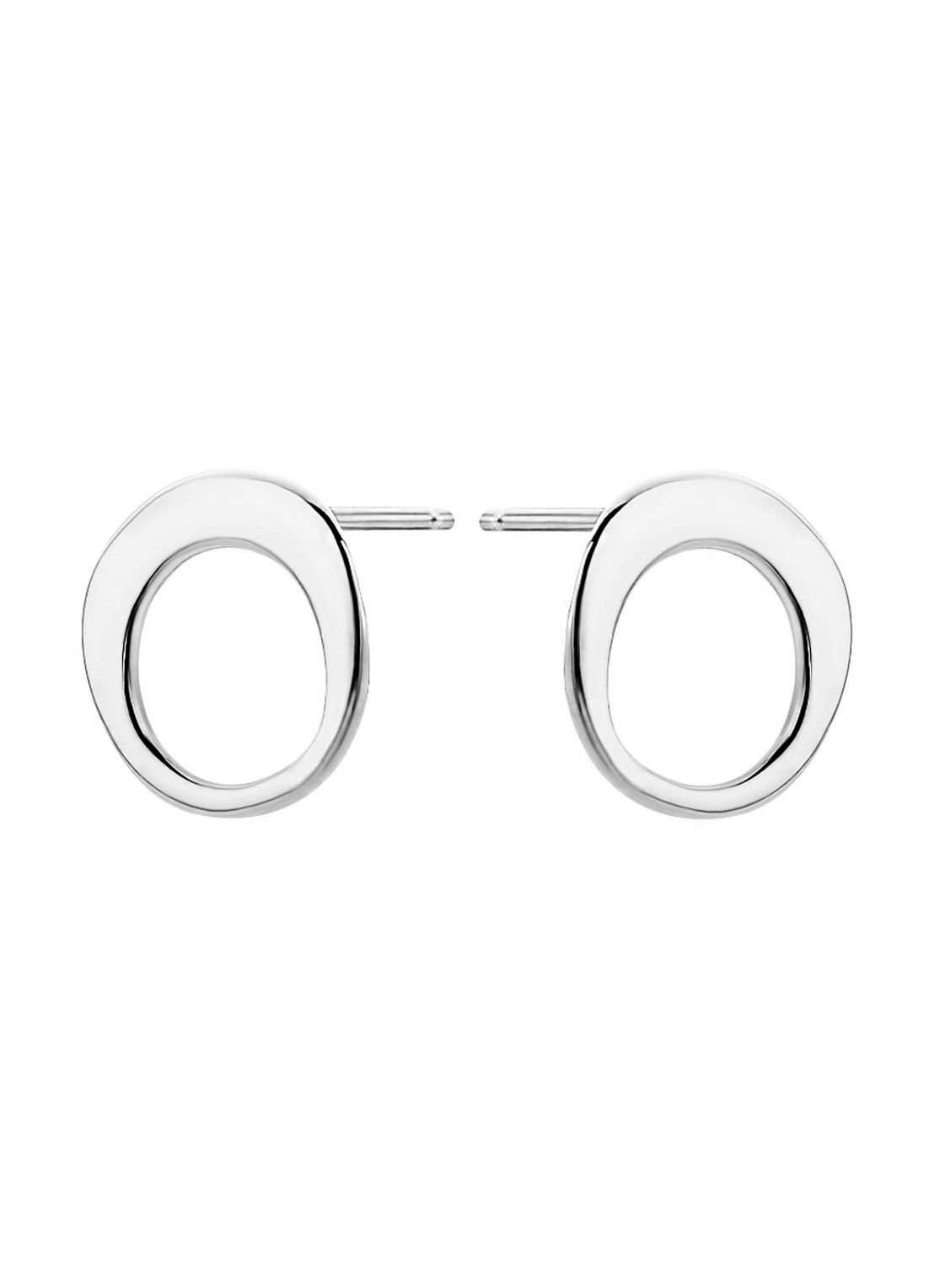 Casa Jewelry Noblesse S oorknopjes van zilver - voorkant zilver