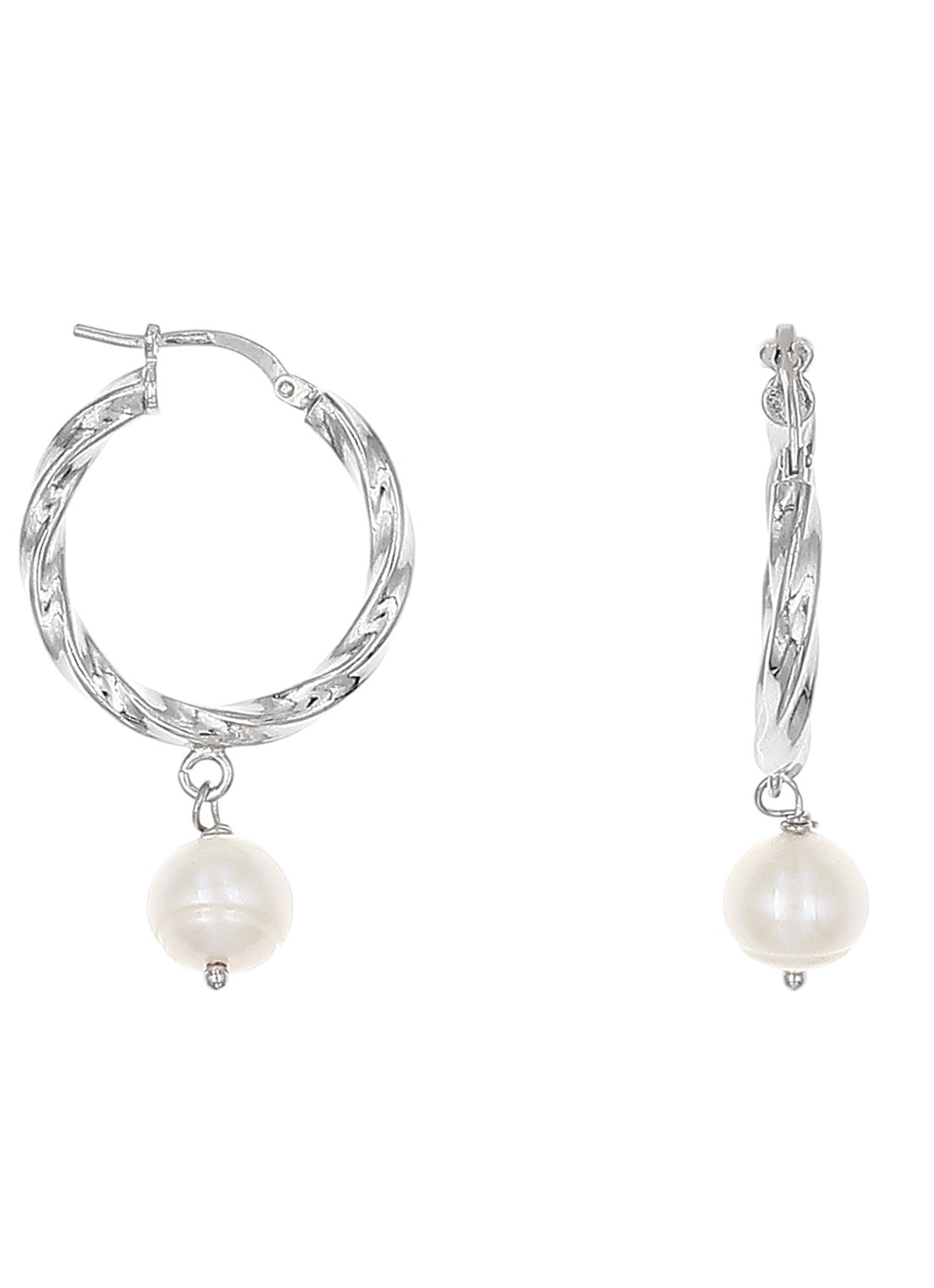 Casa Jewelry Olivia oorringen van zilver - voorkant zilver