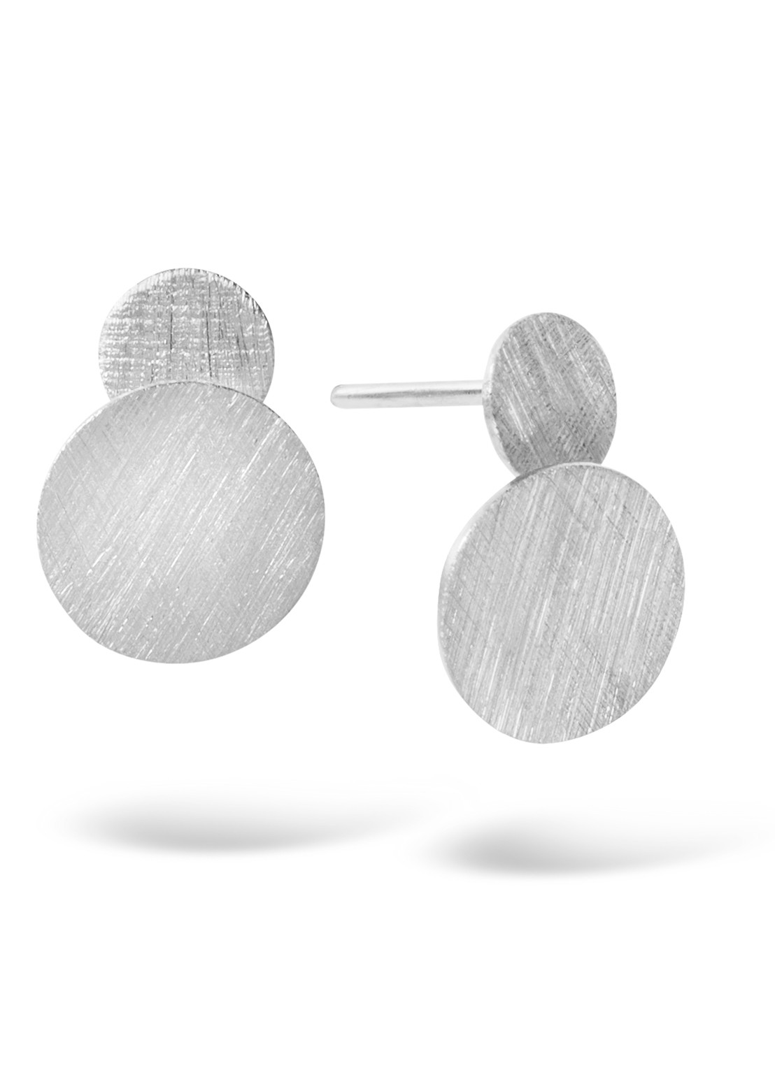 Casa Jewelry Oorstekers van zilver - voorkant grijs