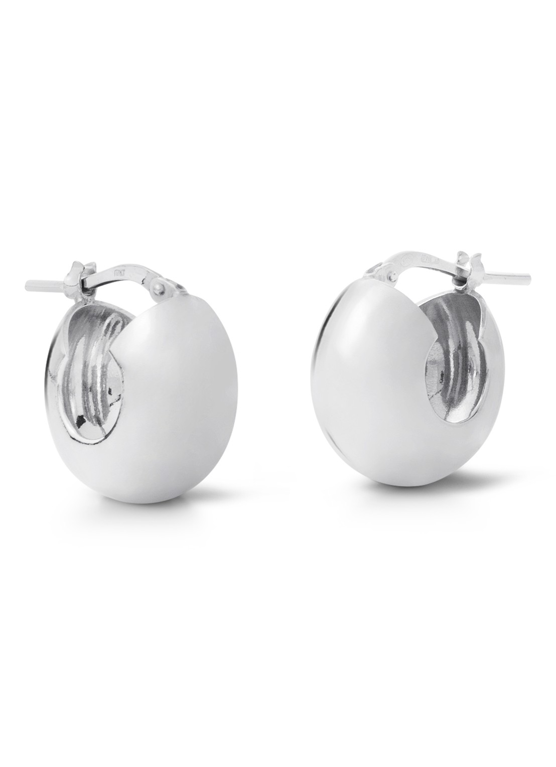 Casa Jewelry Pamela oorringen van zilver - voorkant zilver